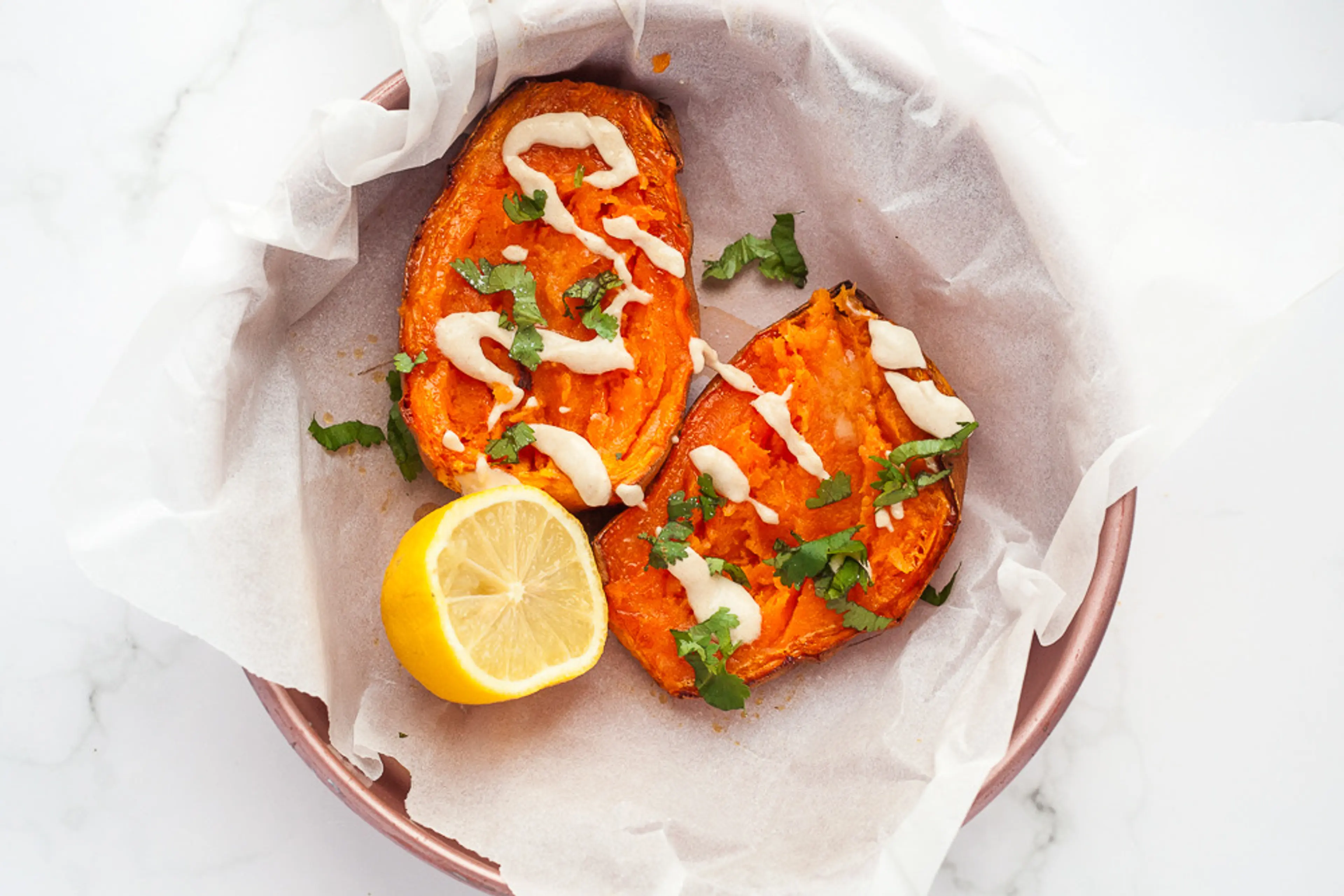 Air Fryer Sweet Potato Halves