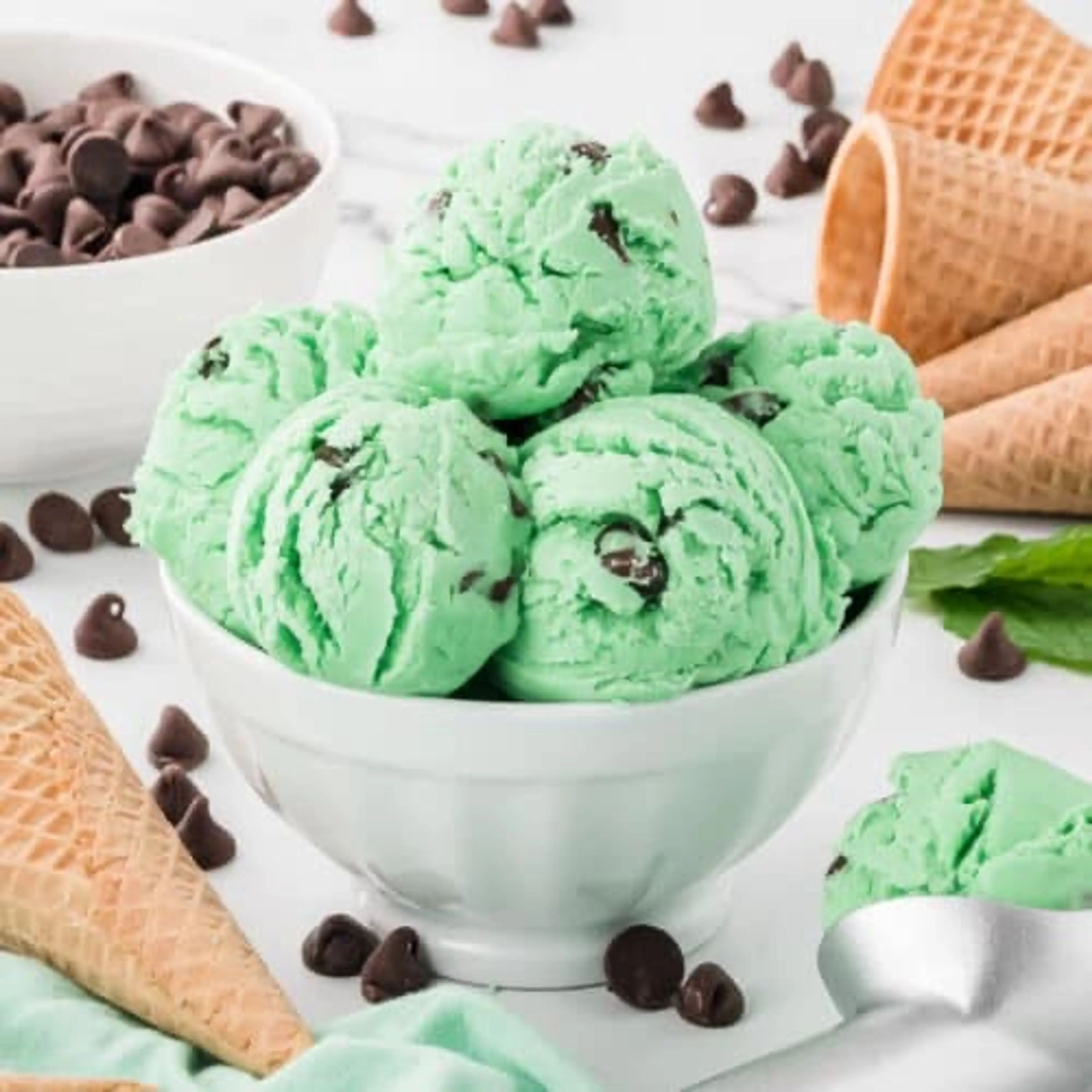 SUPER Simple Mint Chocolate Chip Ice Cream