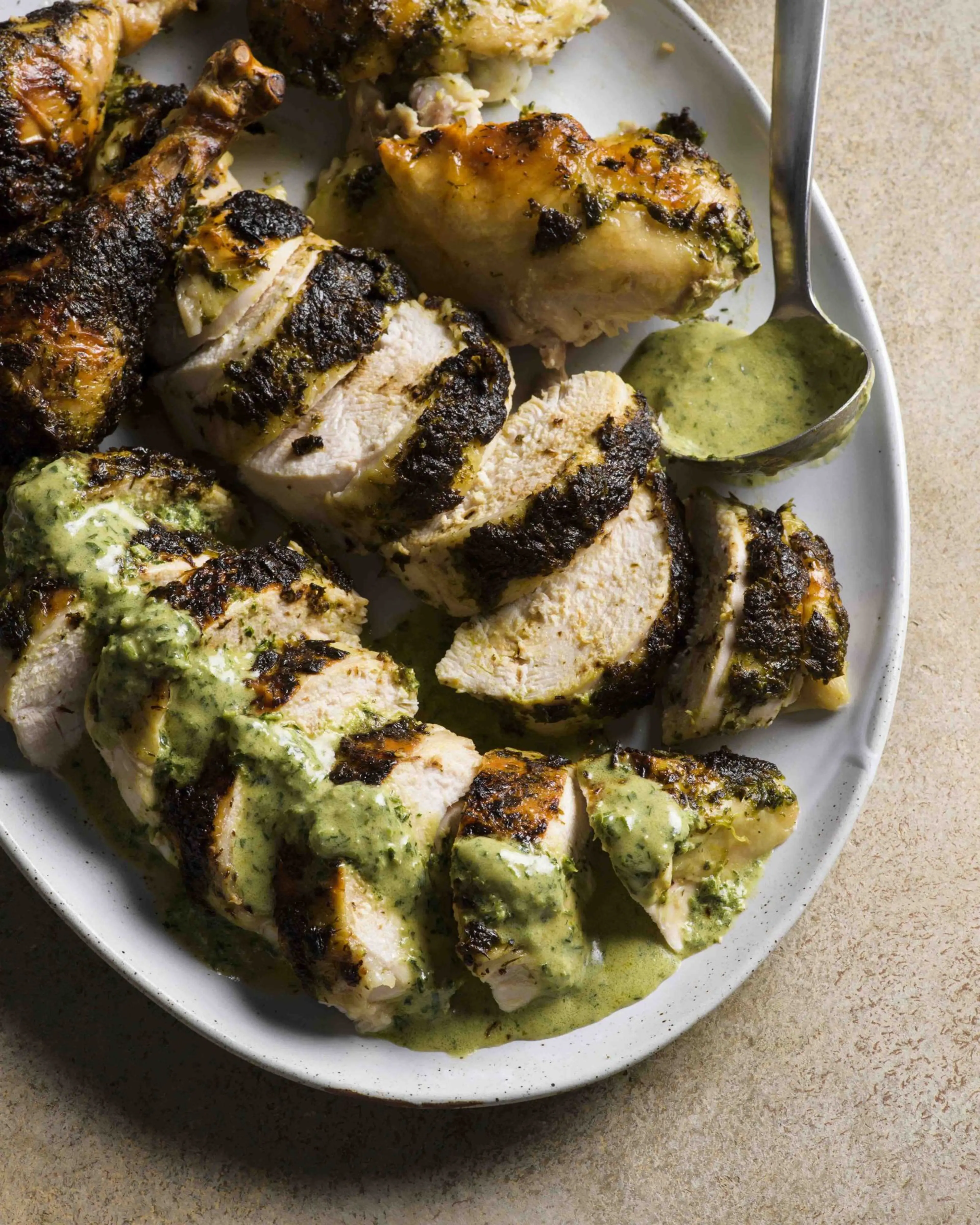 Chicken Roasted with Garlic-Herb Crème Fraîche