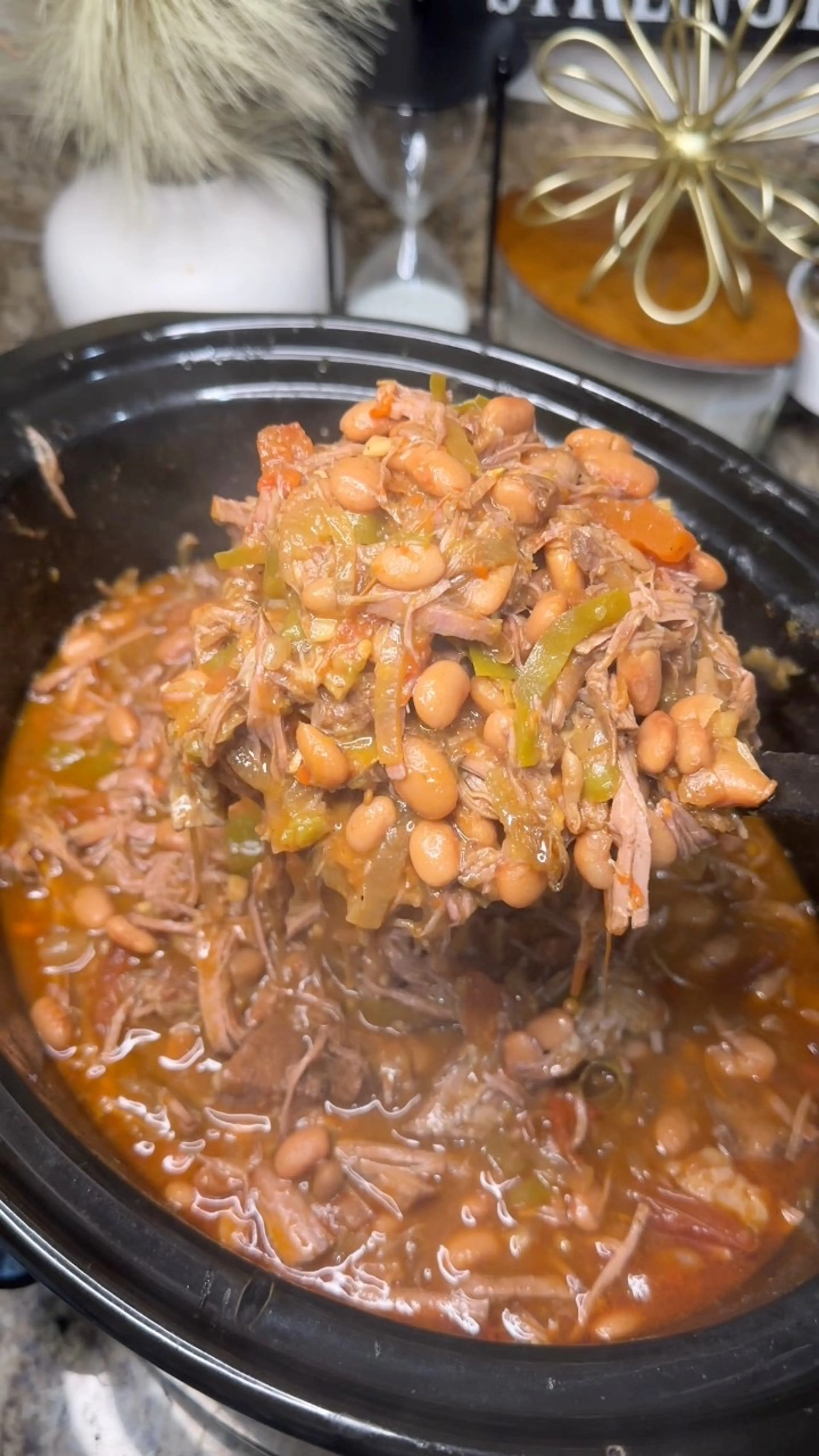 Crockpot Beefy Beans
