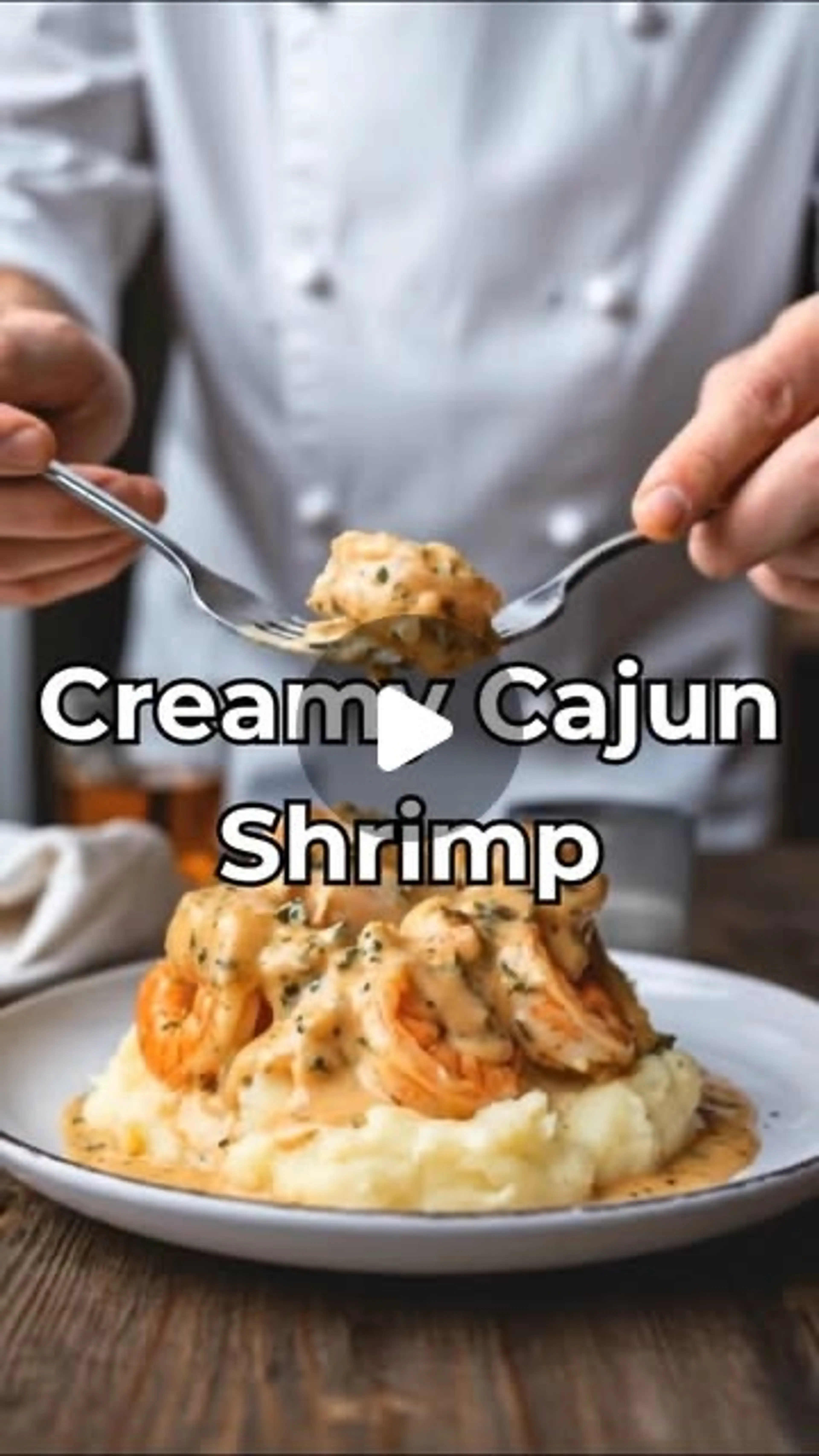 Creamy Cajun Shrimp Over Fluffy Mash—save This