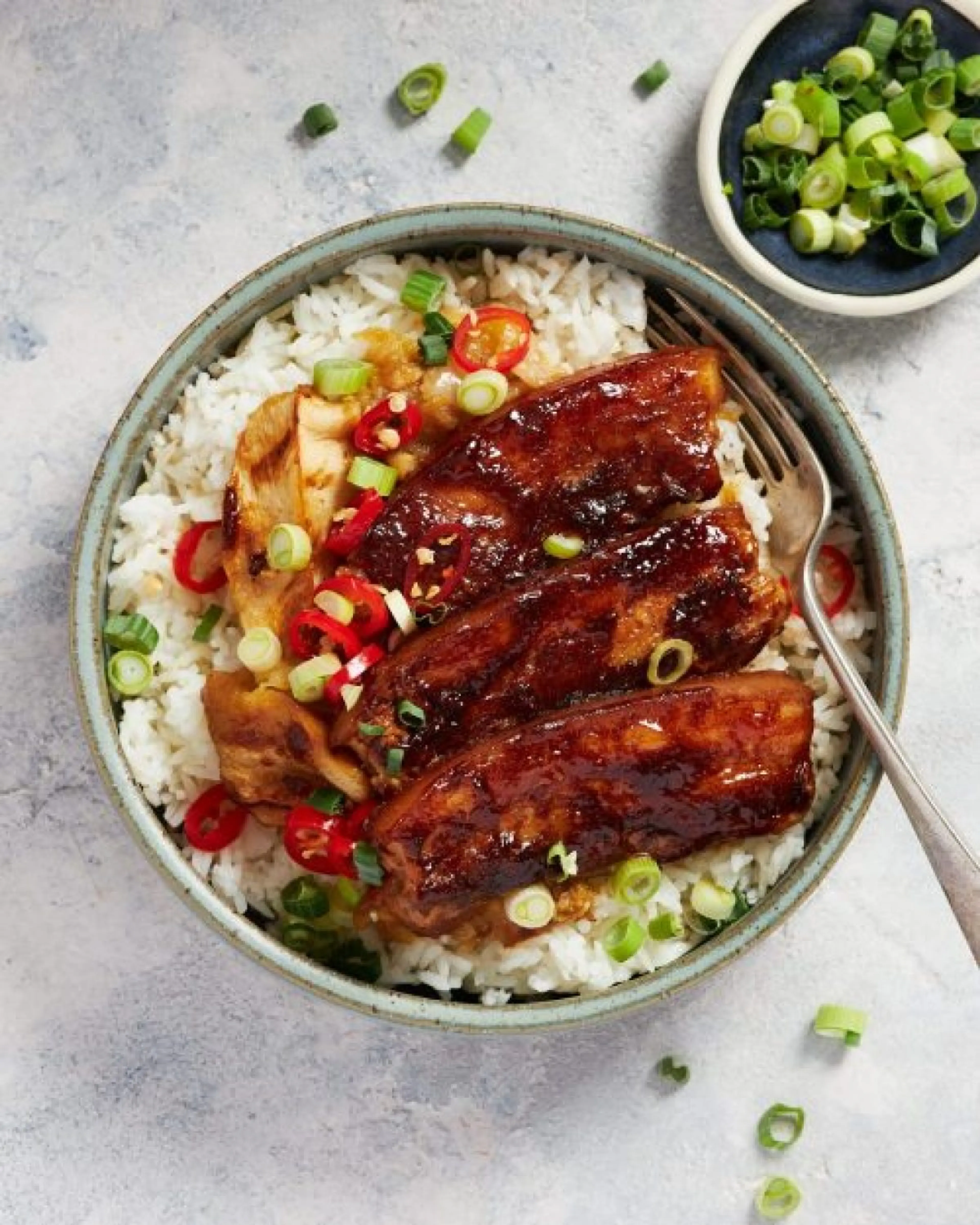Sticky BBQ Pork Rice Bowl