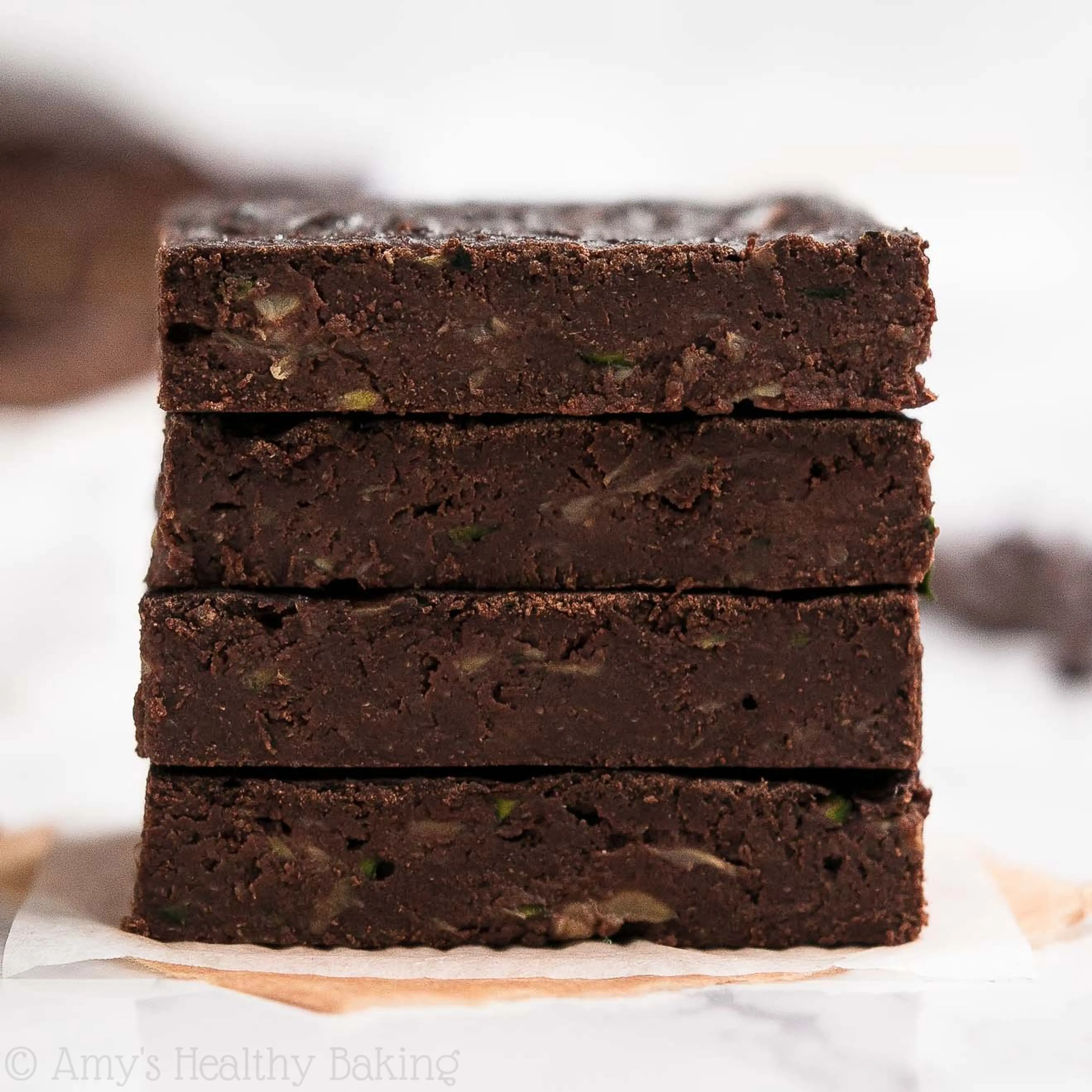 Healthy Fudgy Zucchini Brownies