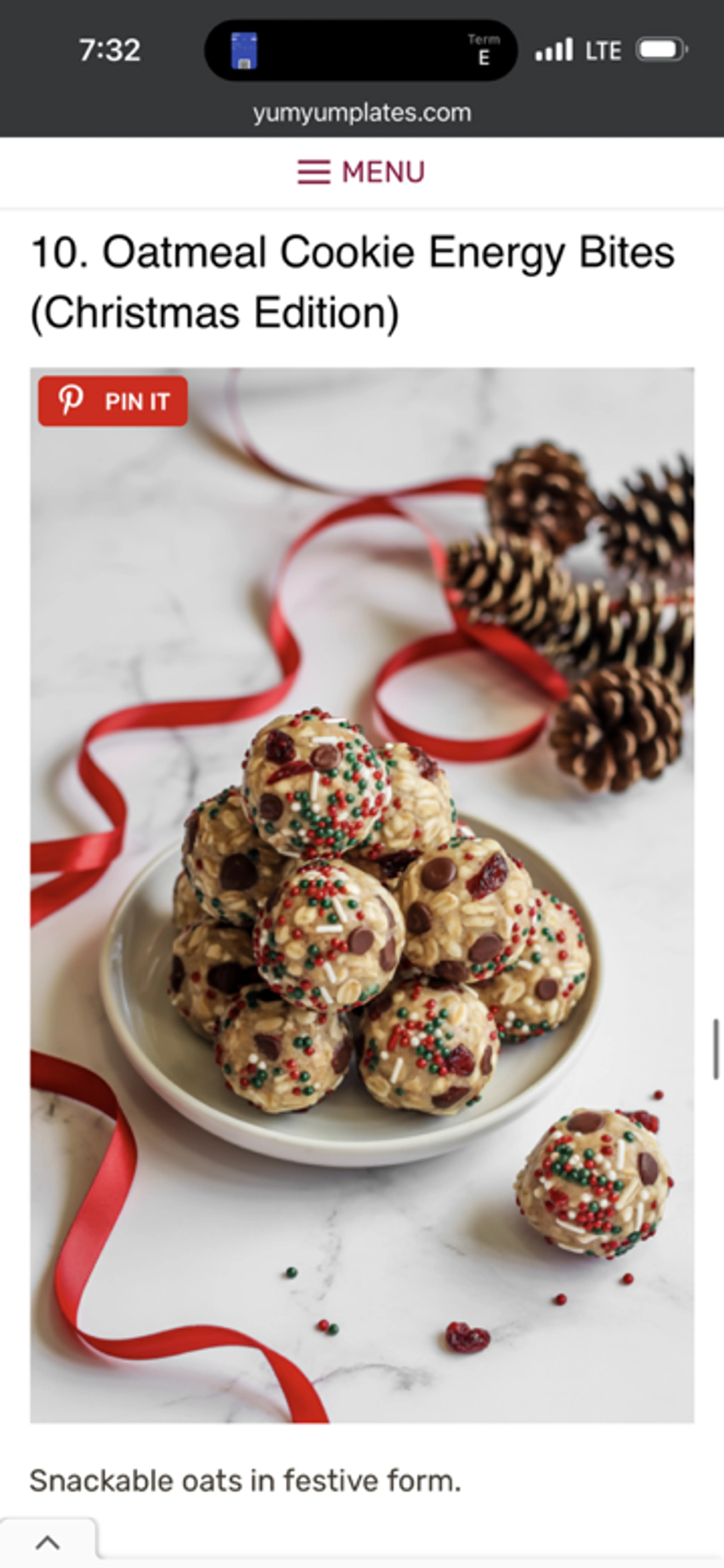 Oatmeal Cookie Energy Bites