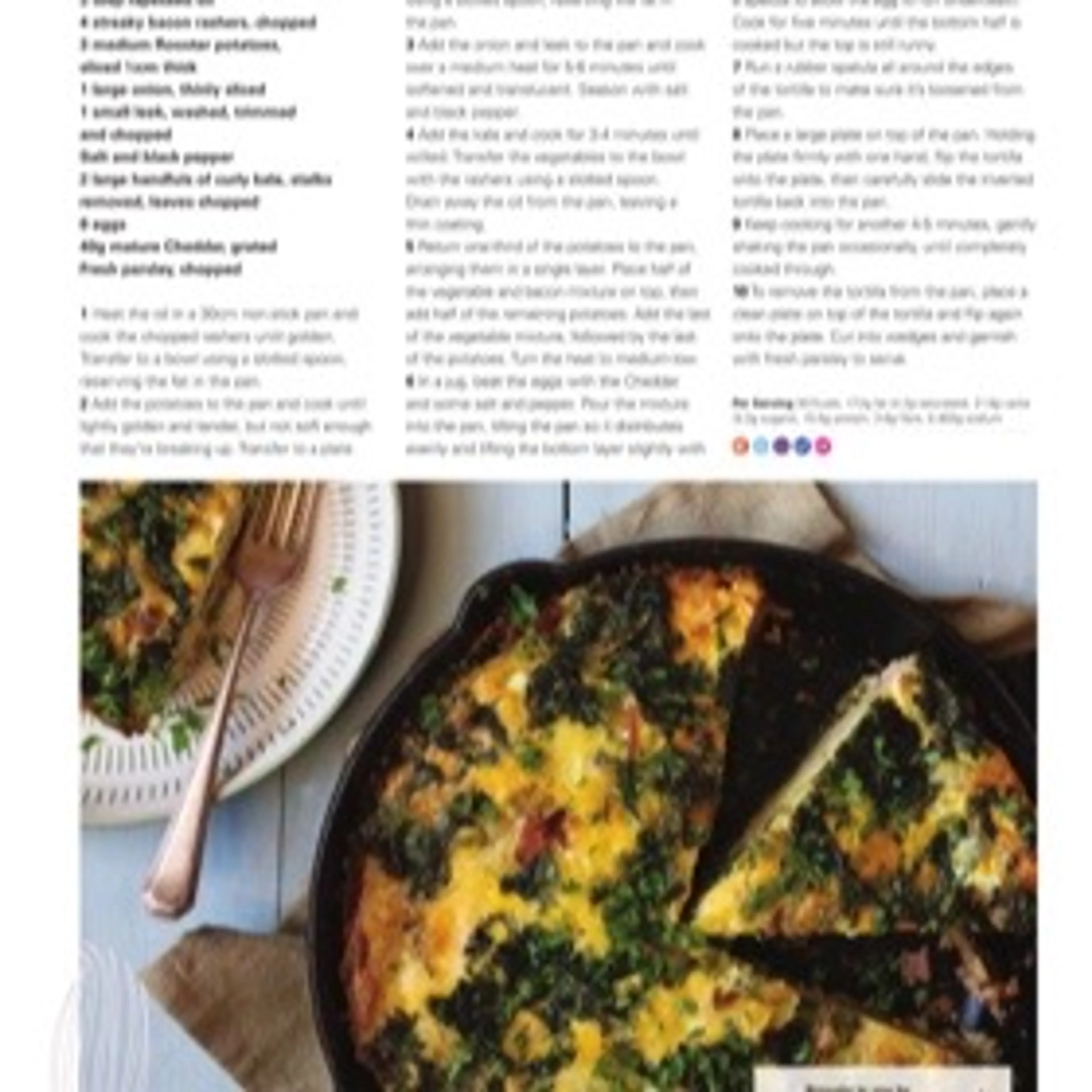 KALE AND BACON TORTILLA