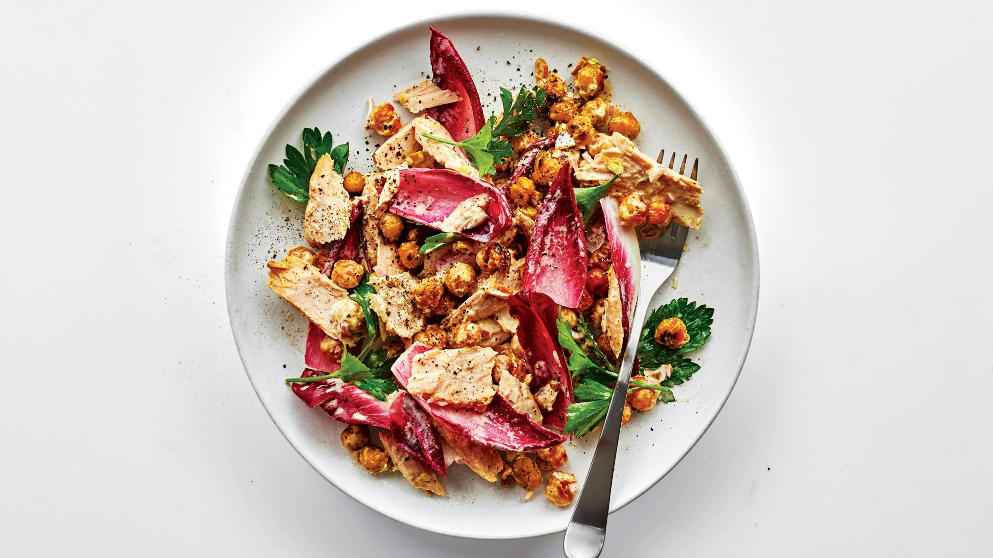 Tuna Salad With Crispy Chickpeas