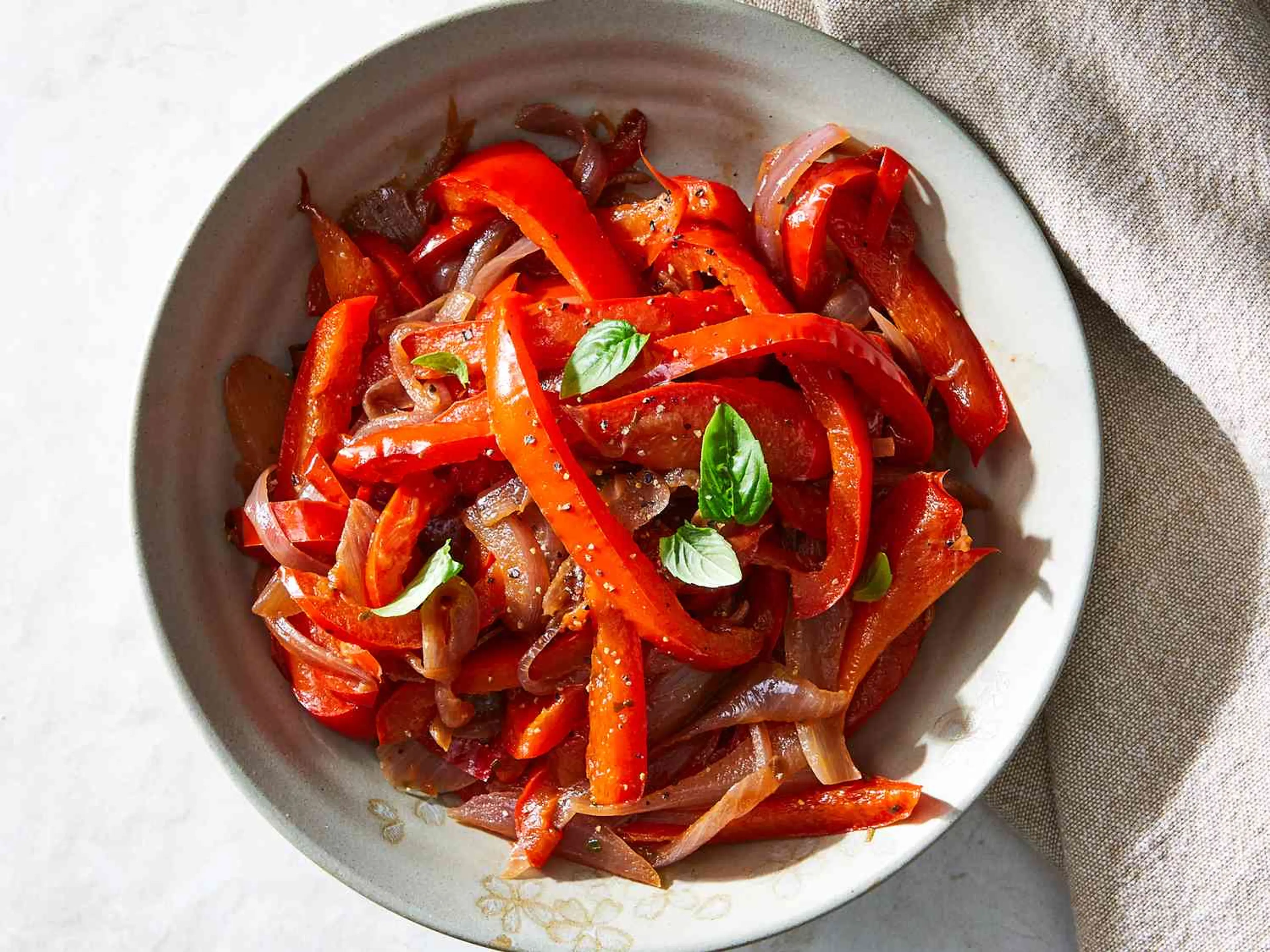 Caramelized Red Bell Peppers and Onions