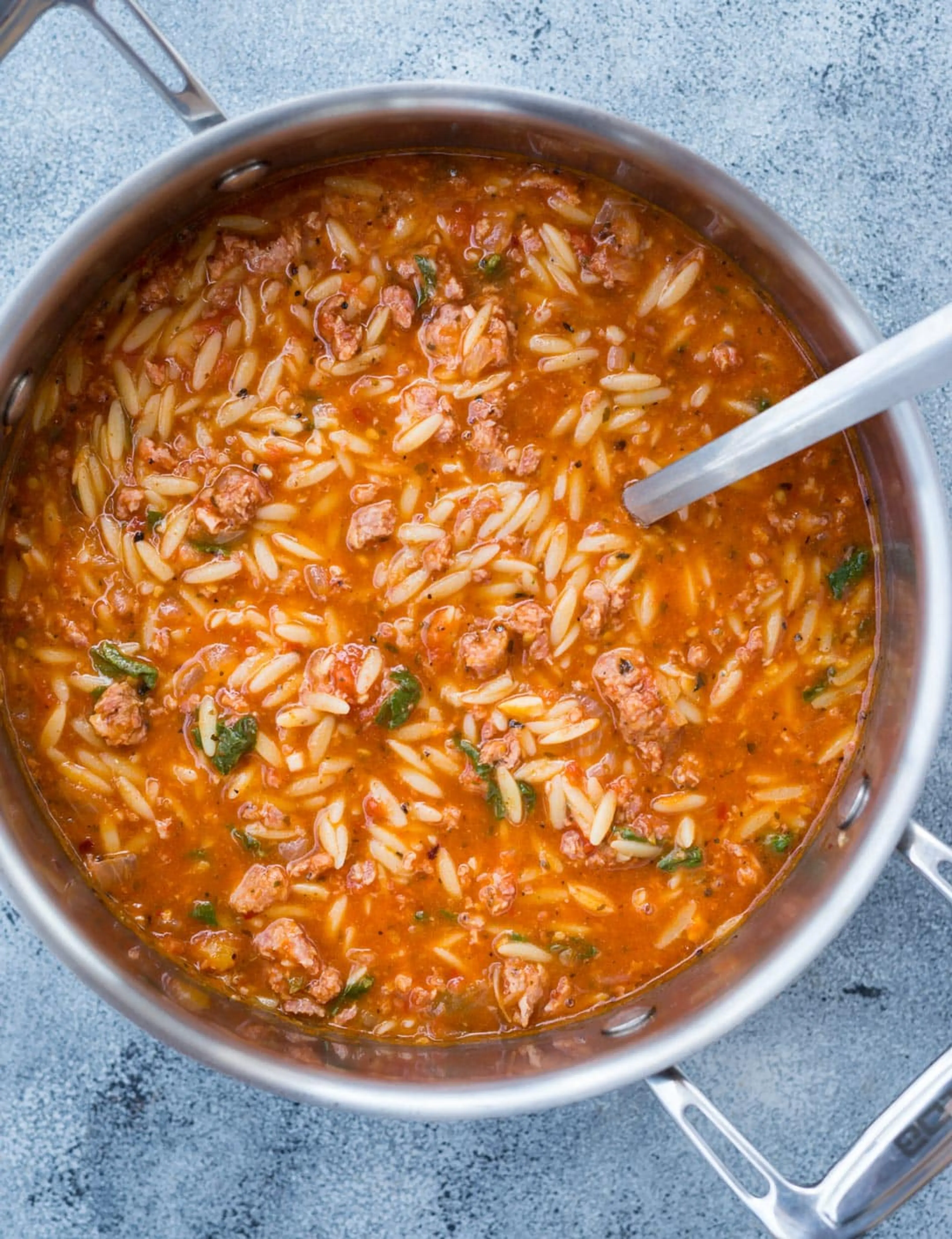 Italian Sausage Soup With Orzo
