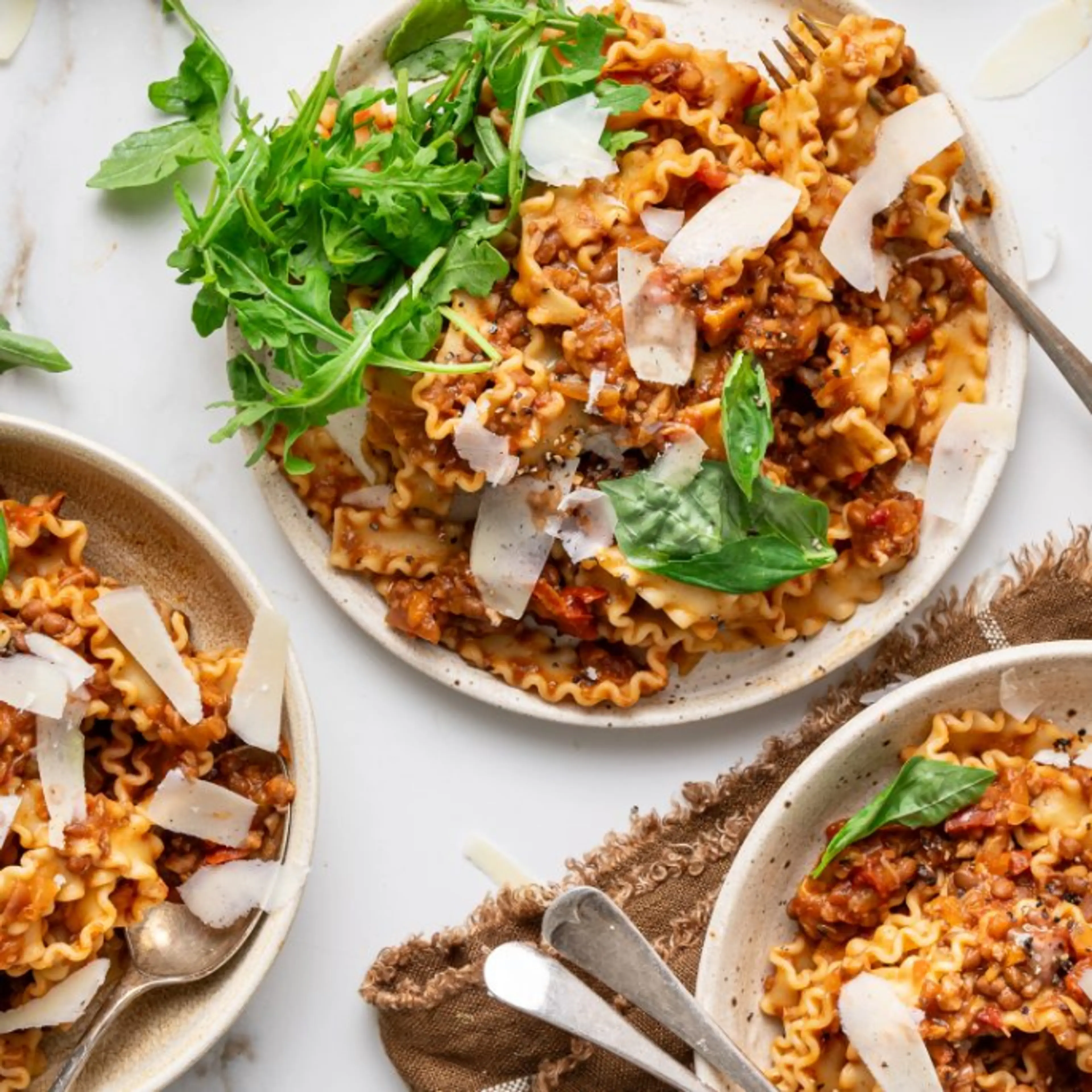 Super Six mushroom & lentil ragu