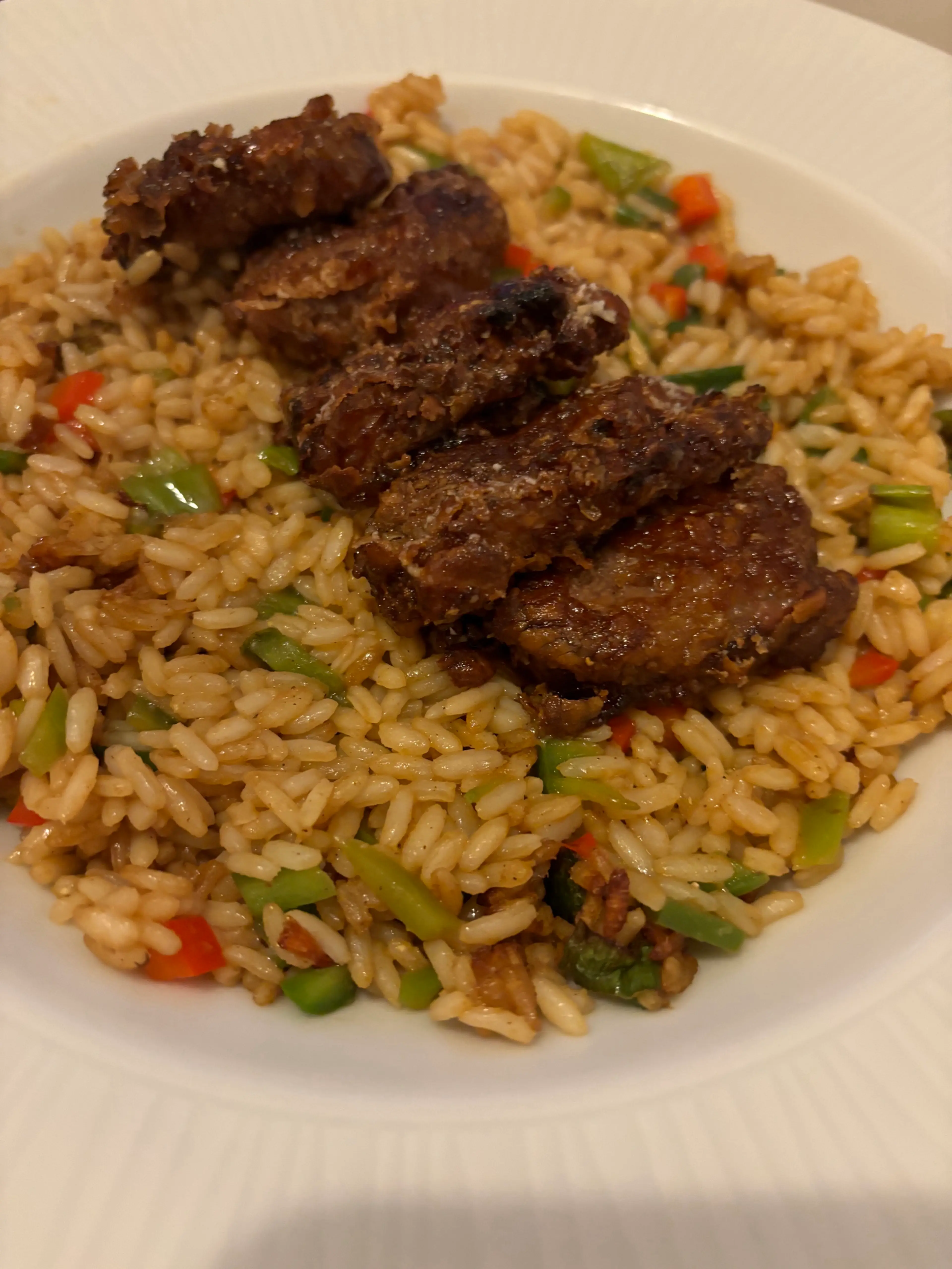 Crispy Honey Garlic Duck Fried Rice