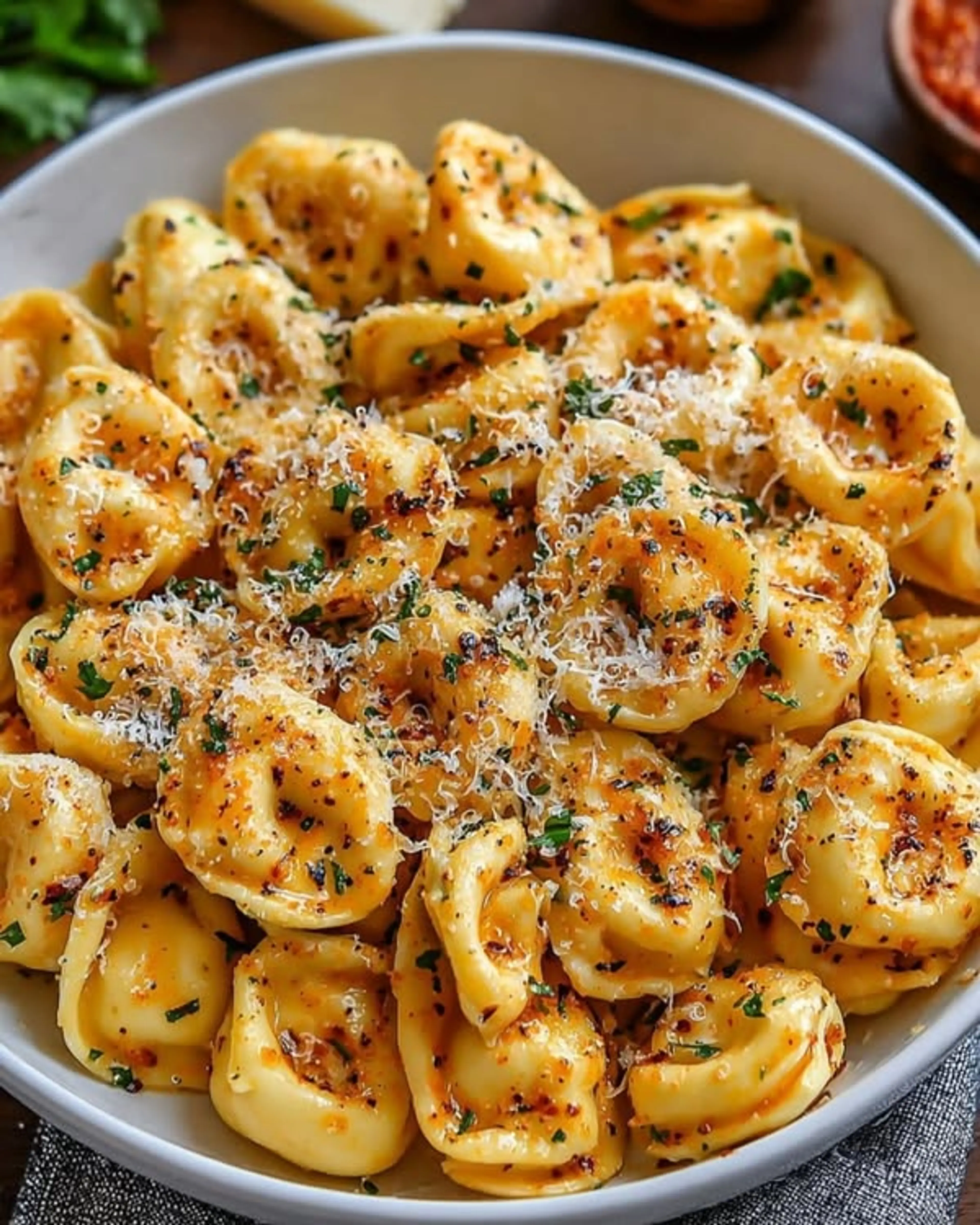 Easy Garlic Herb Parmesan Tortellini