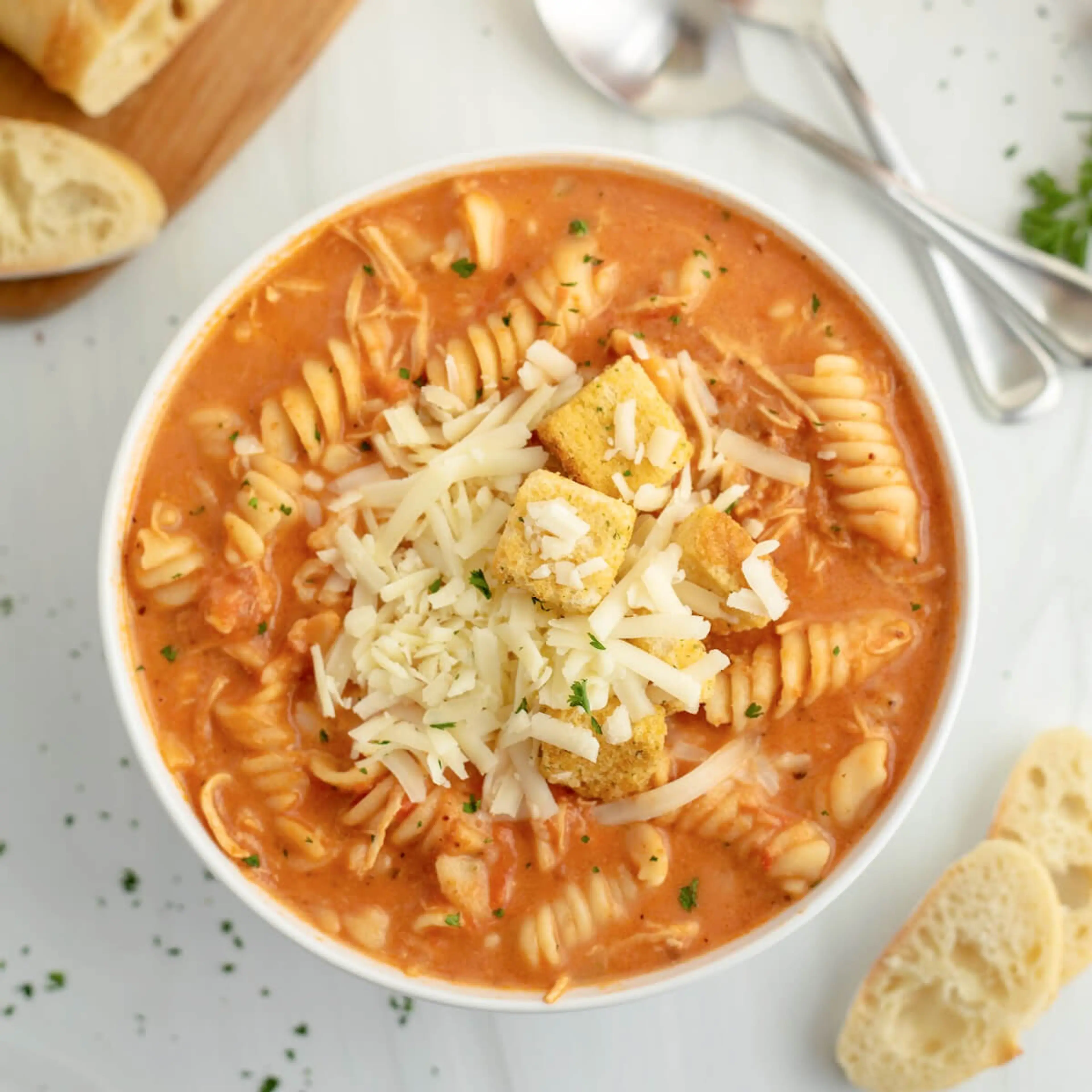 Crockpot Chicken Parmesan Soup Recipe