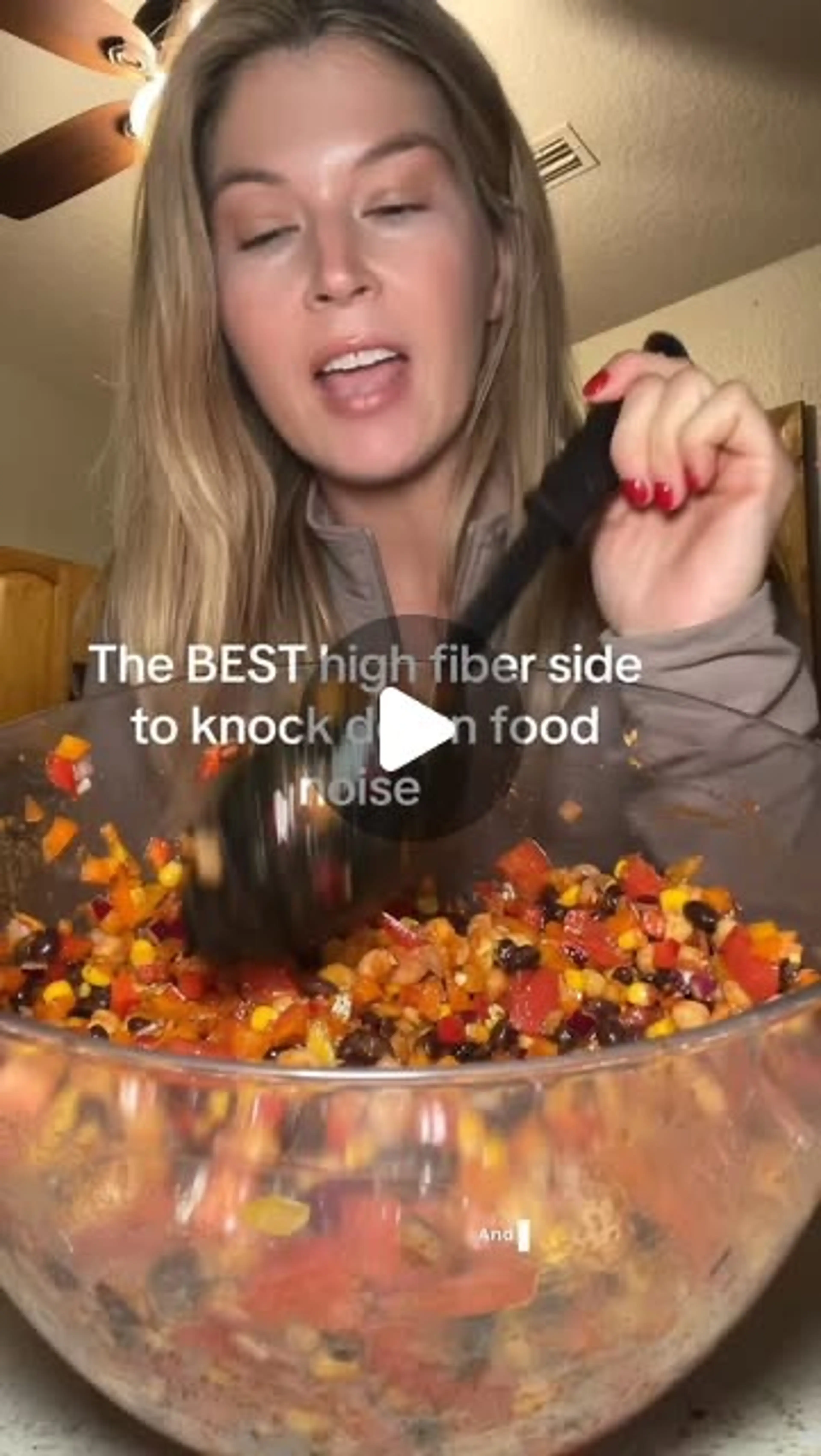 High Fiber Bean And Corn Salad  With Taco Seasoning