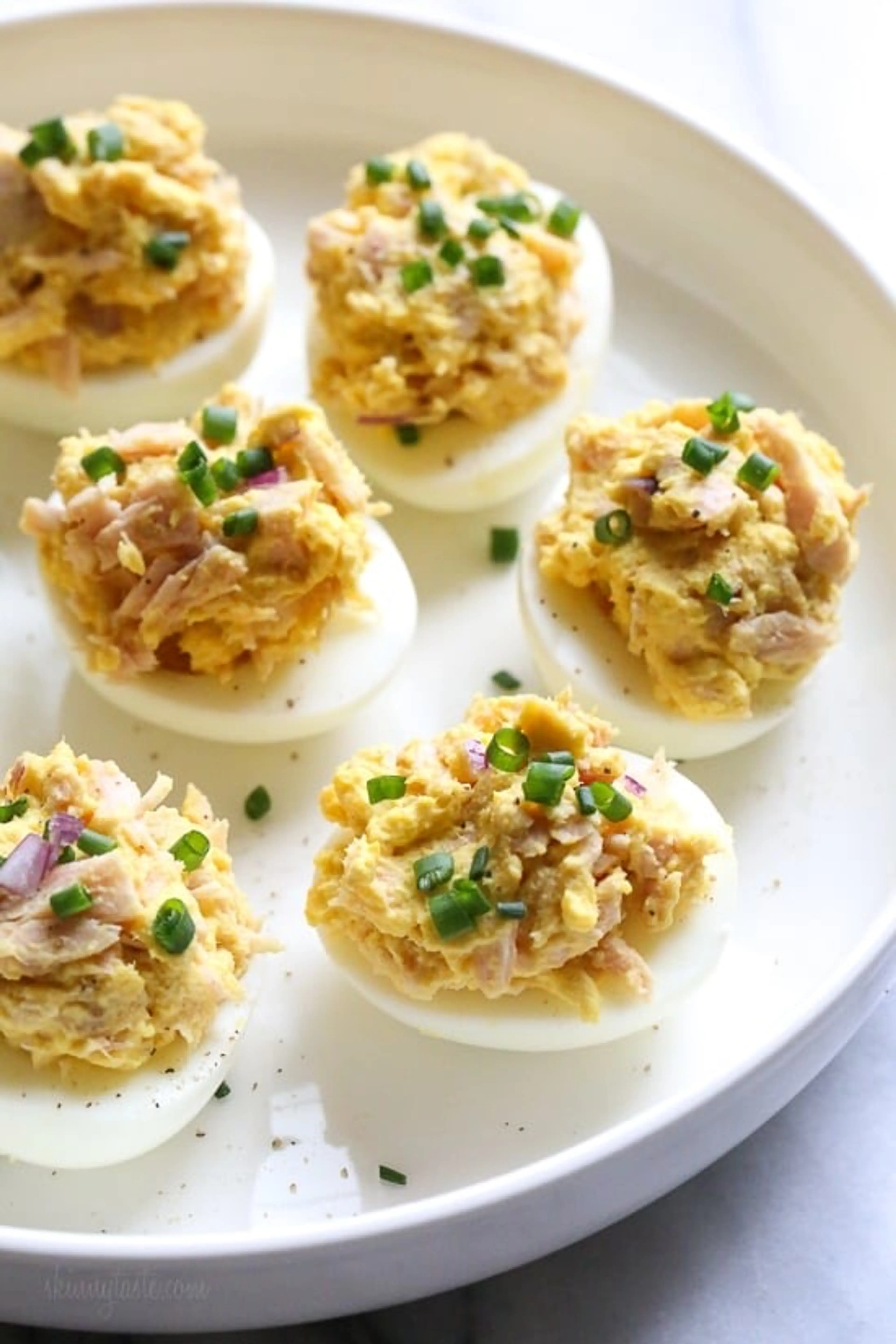 Tuna Salad Deviled Eggs