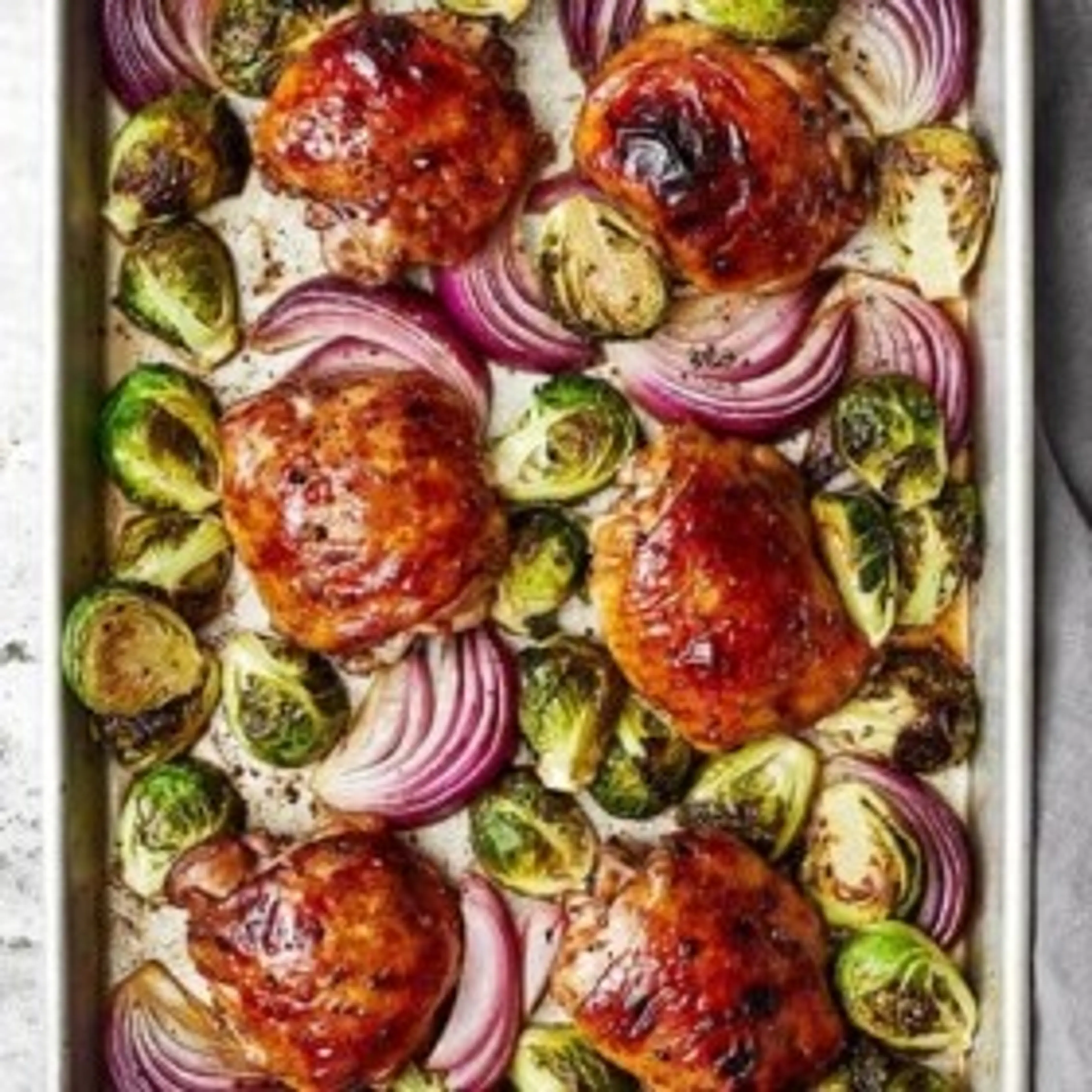 Balsamic Chicken with Brussels Sprouts
