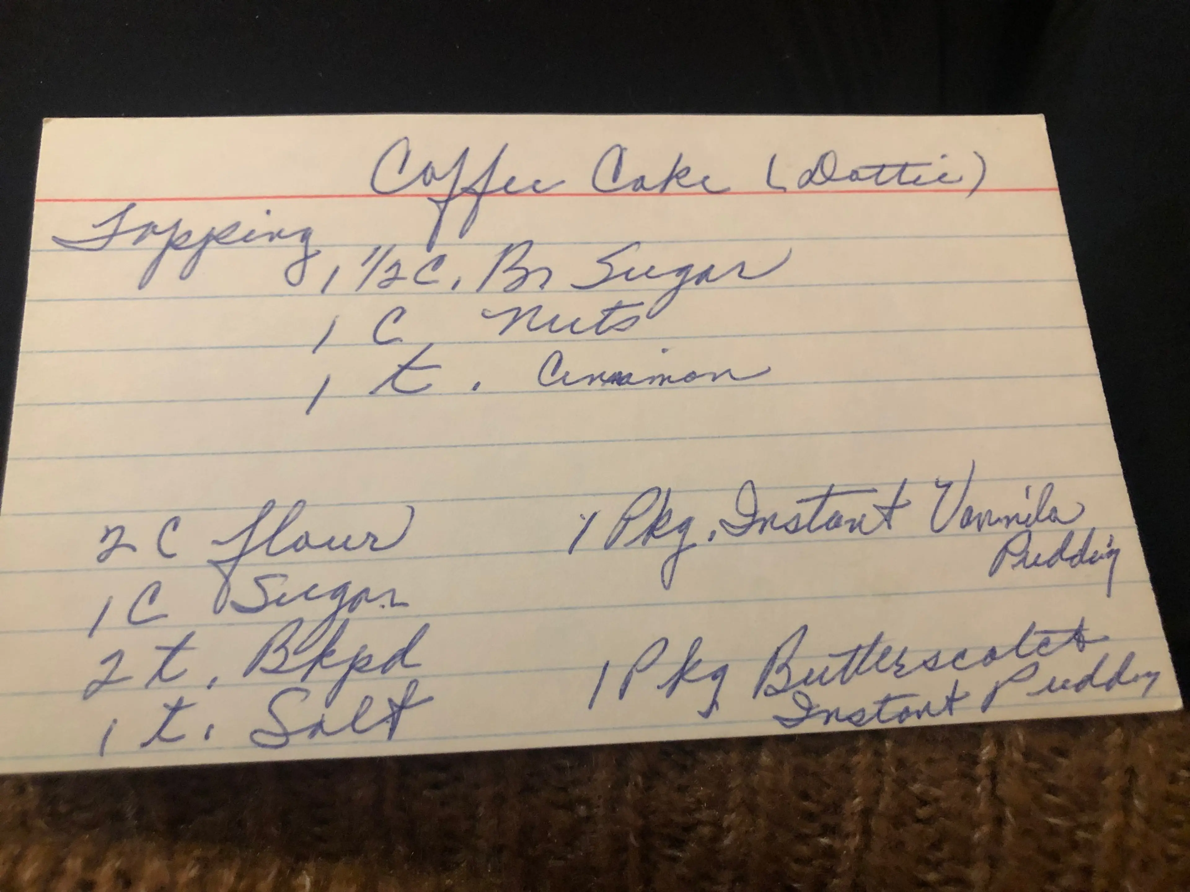 Grandma Van's Coffee Cake