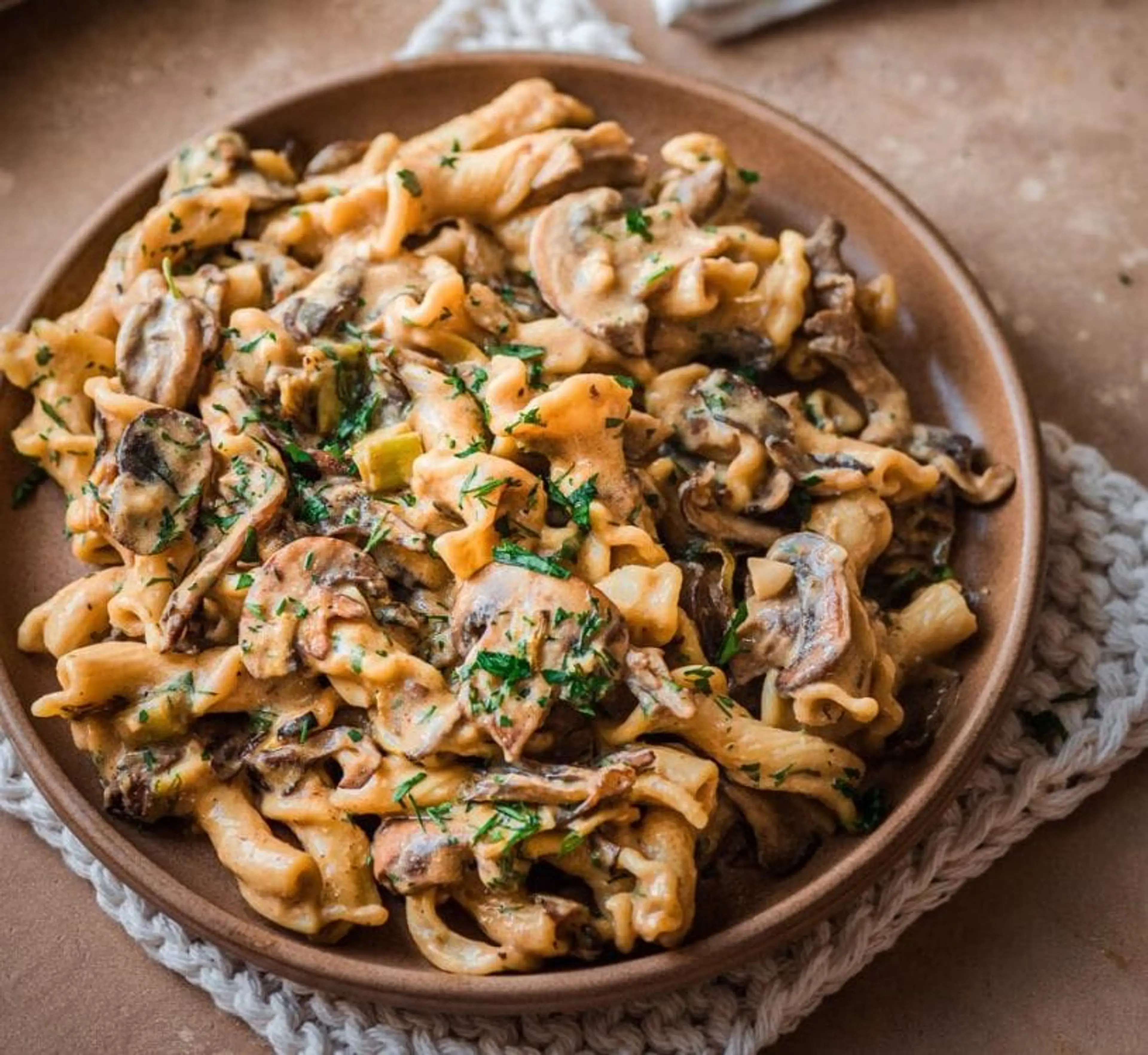 Creamy Vegan Mushroom Stroganoff