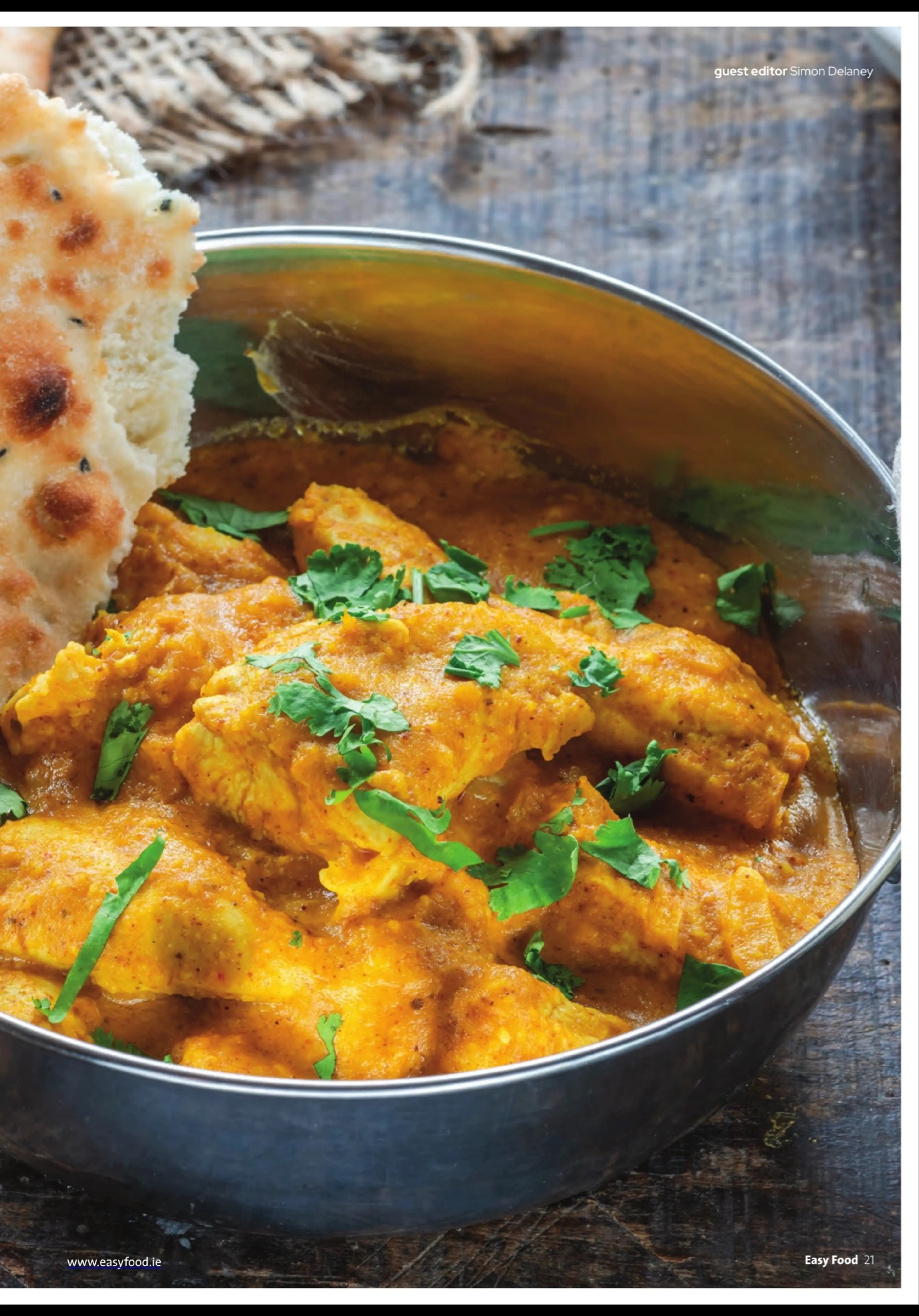 Chicken korma with Green lentils baby potatoes: served with