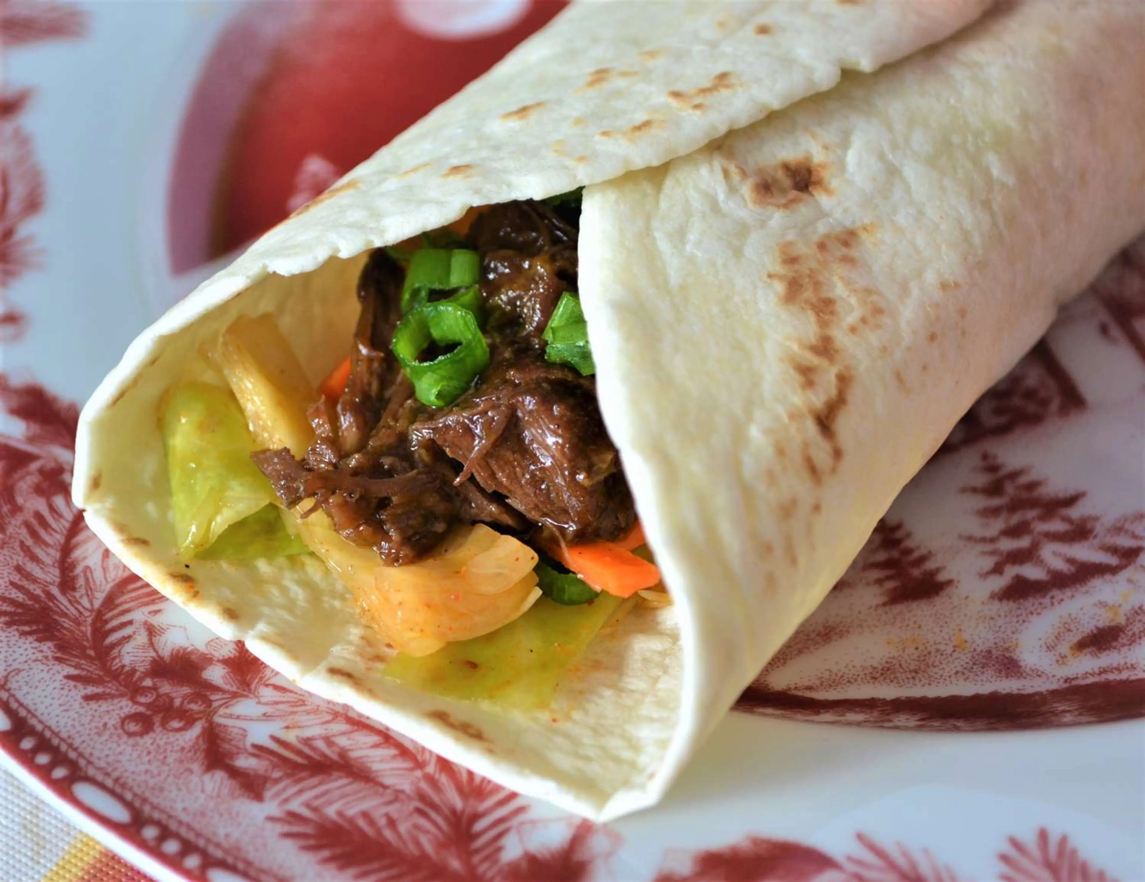 Kalbi-Style Braised Beef Cheek Tacos