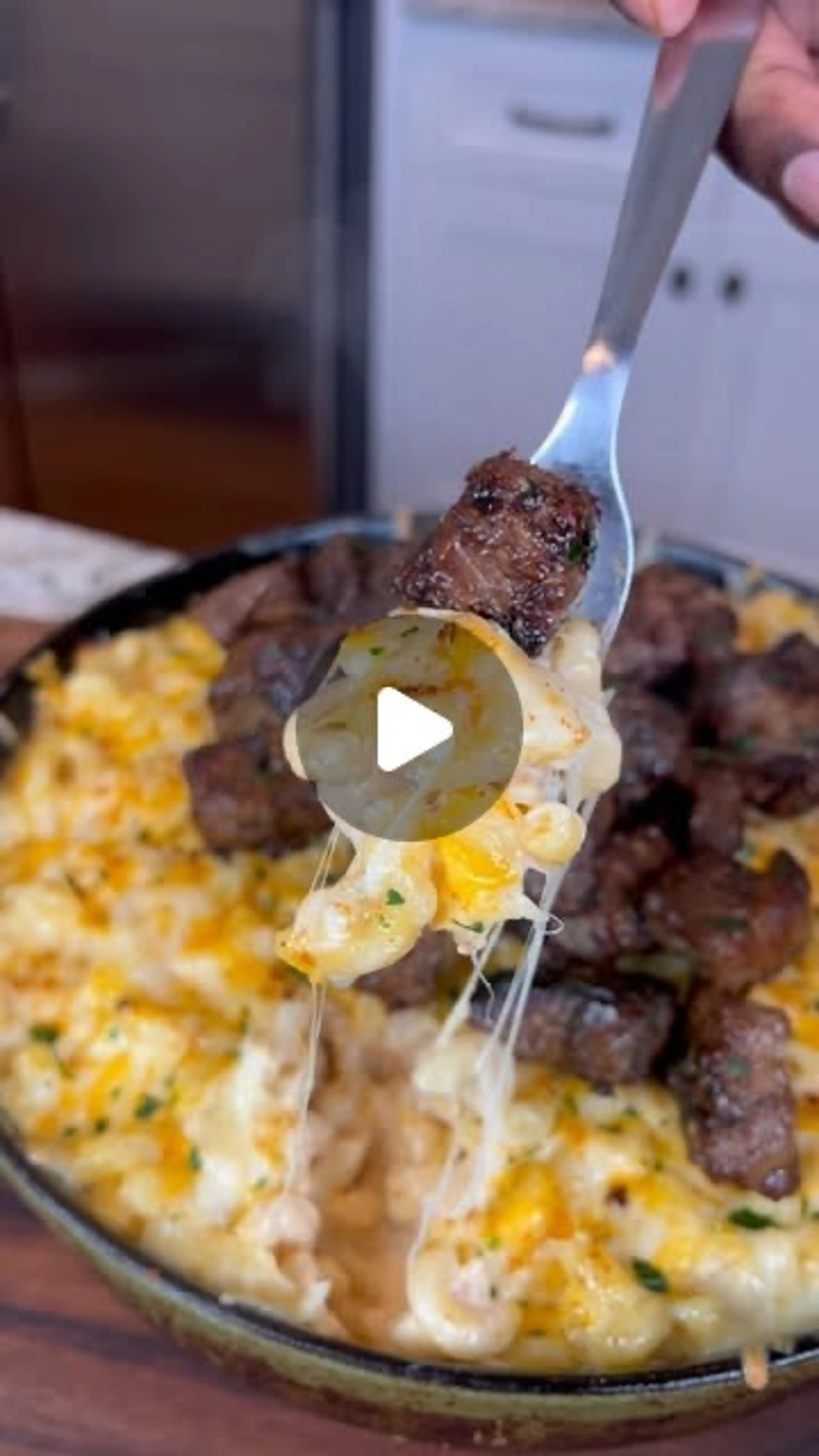 Garlic Butter Steak Bite Mac & Cheese