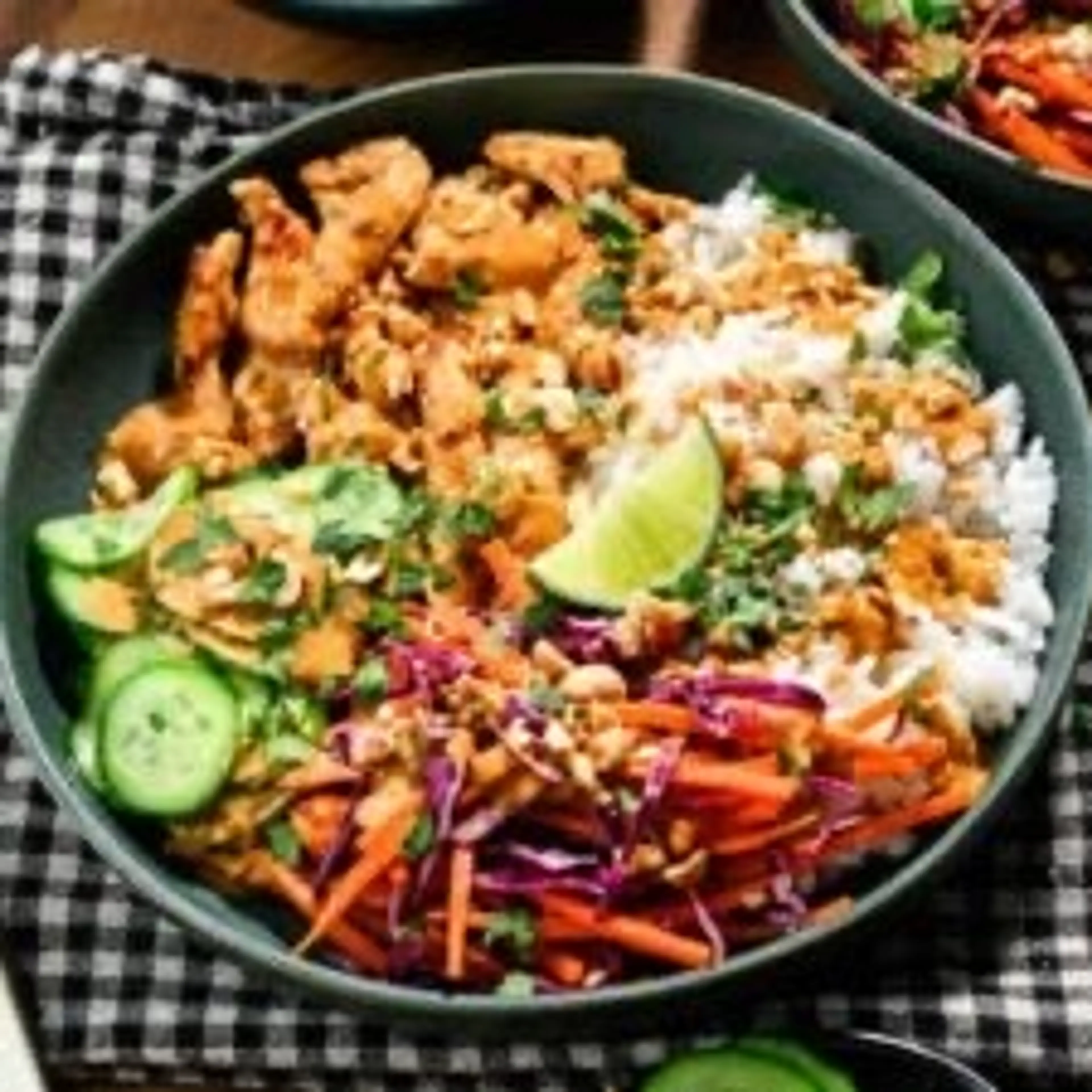 Ginger Peanut Chicken Bowls