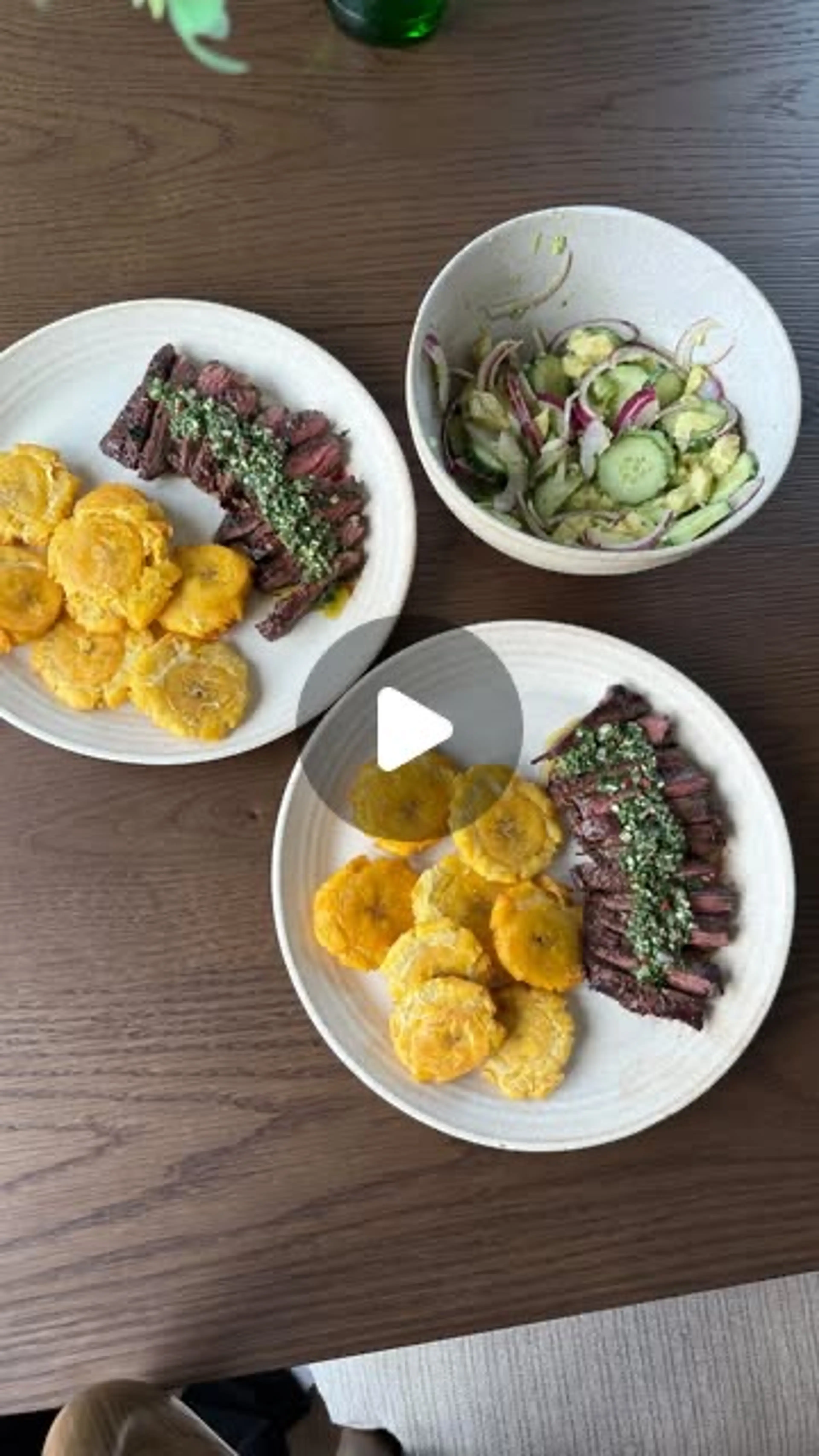 Churrasco with Chimichurri Sauce & Platanos