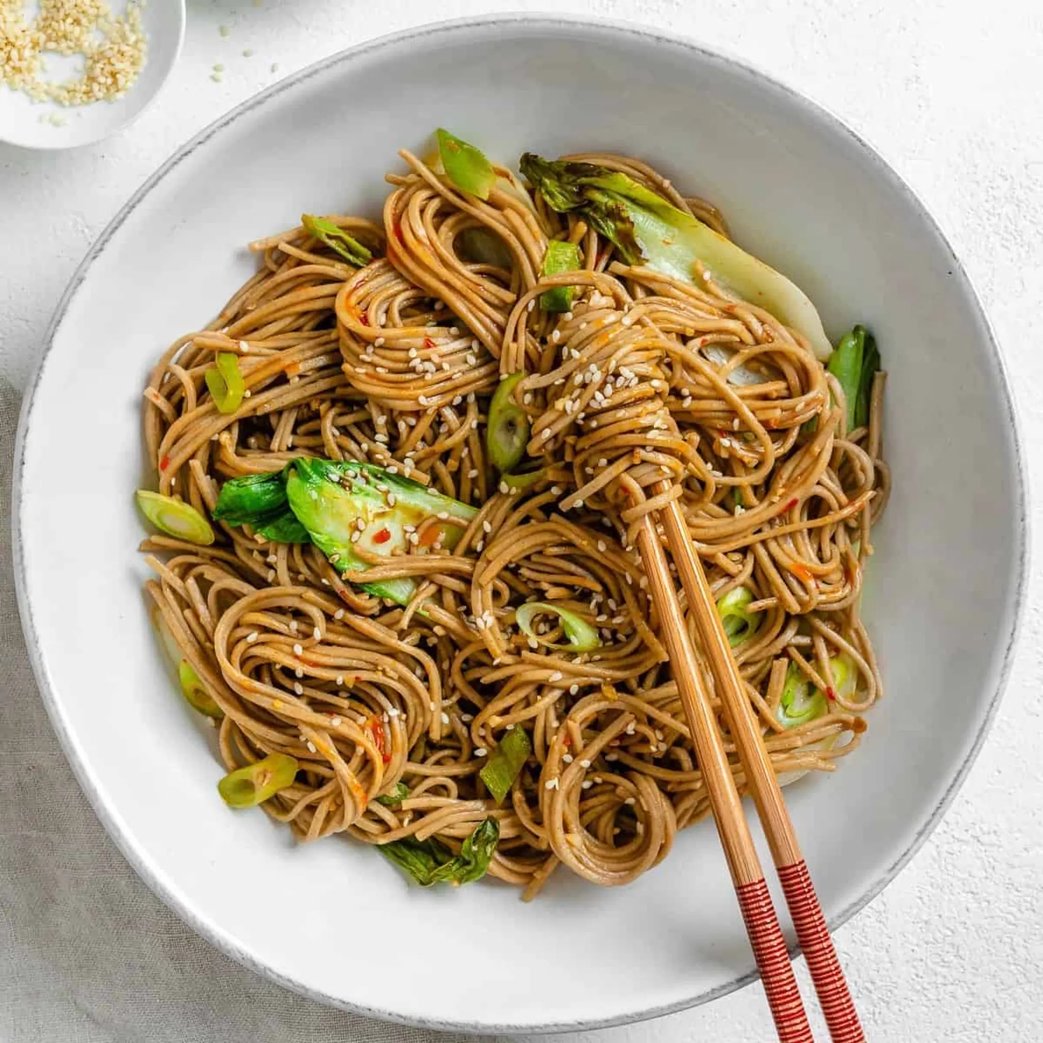 Garlic Sesame Soba Noodles