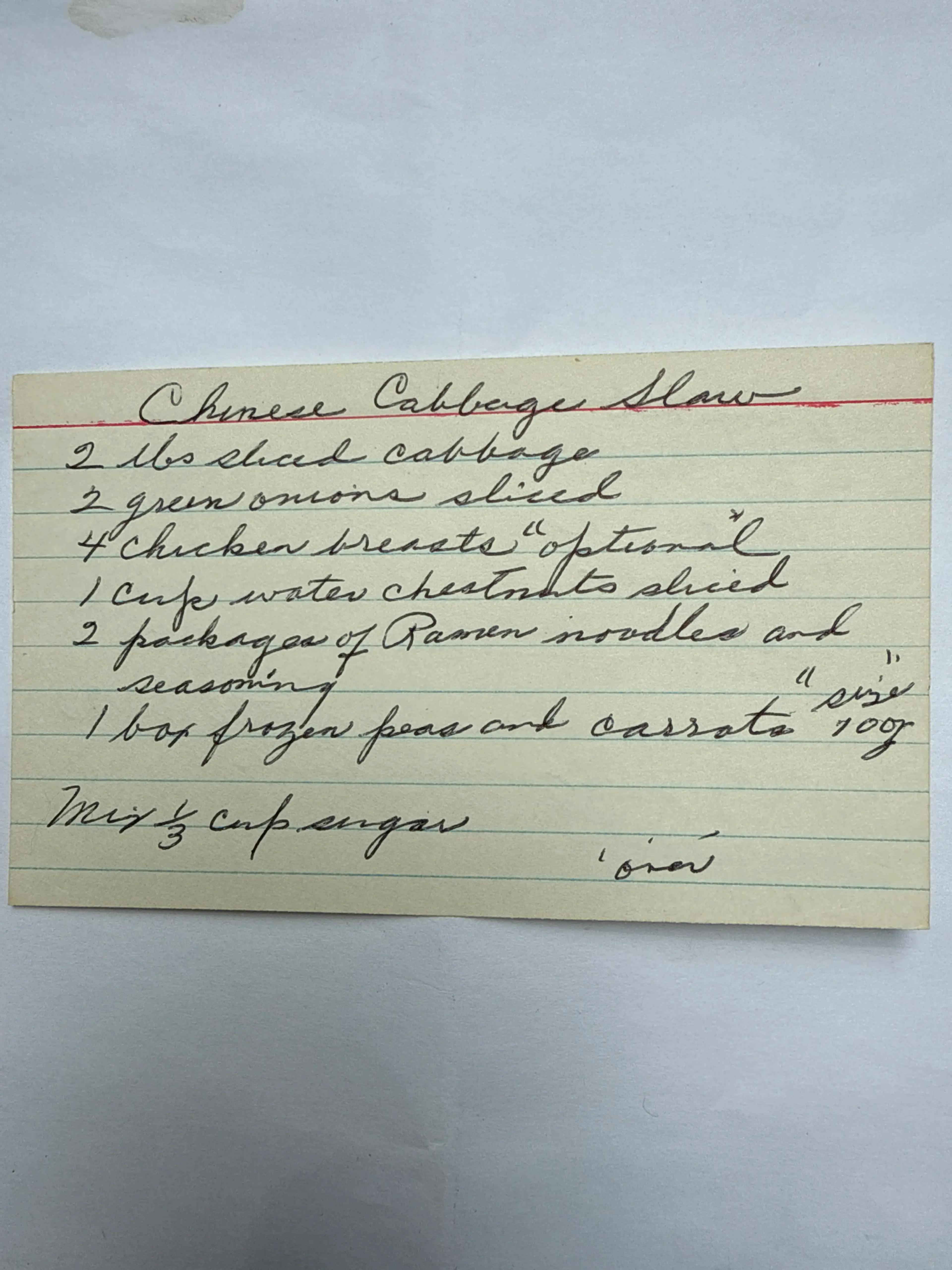 Chinese Cabbage Slaw