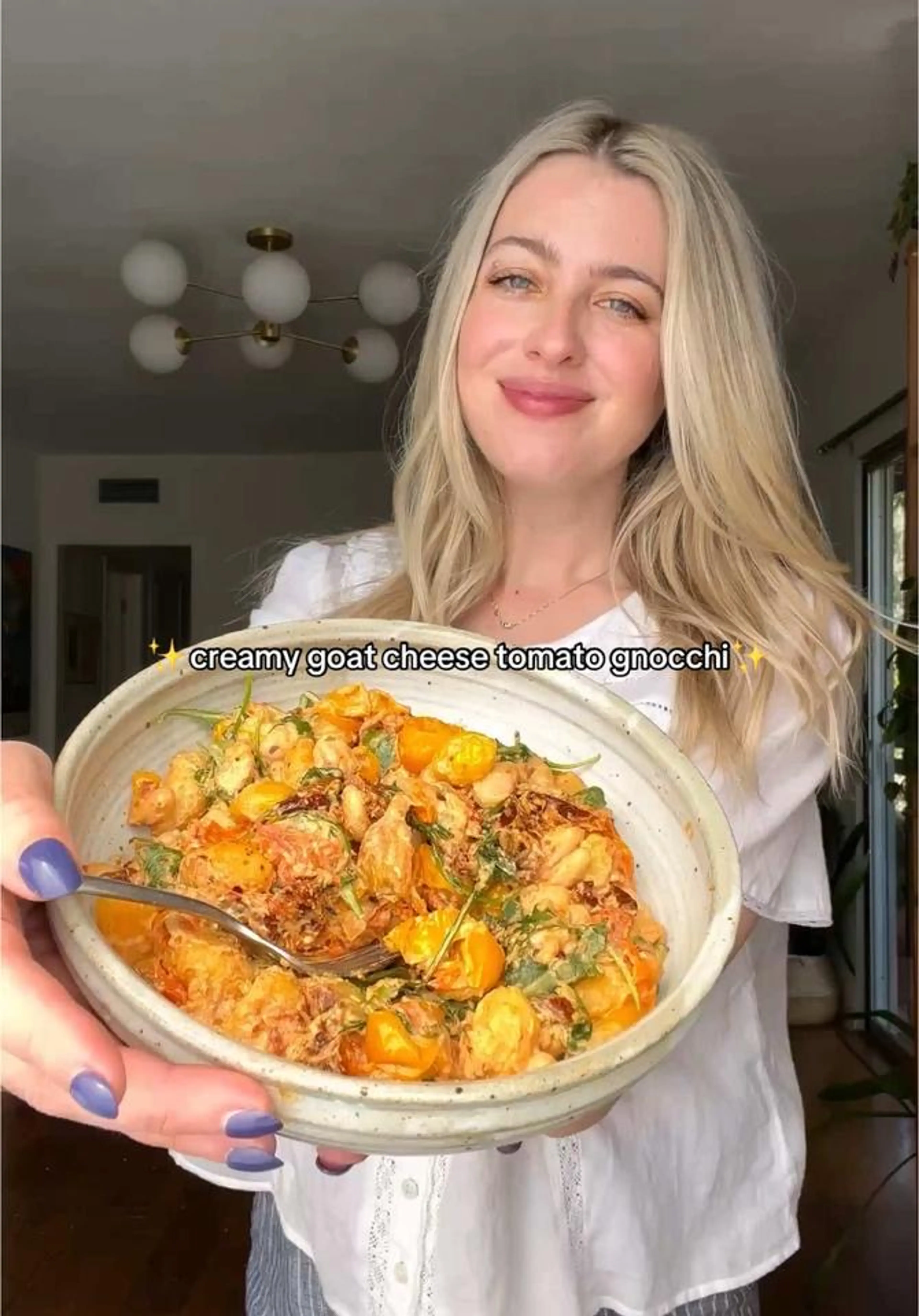 Creamy Tomato and Goat Cheese Baked Gnocchi