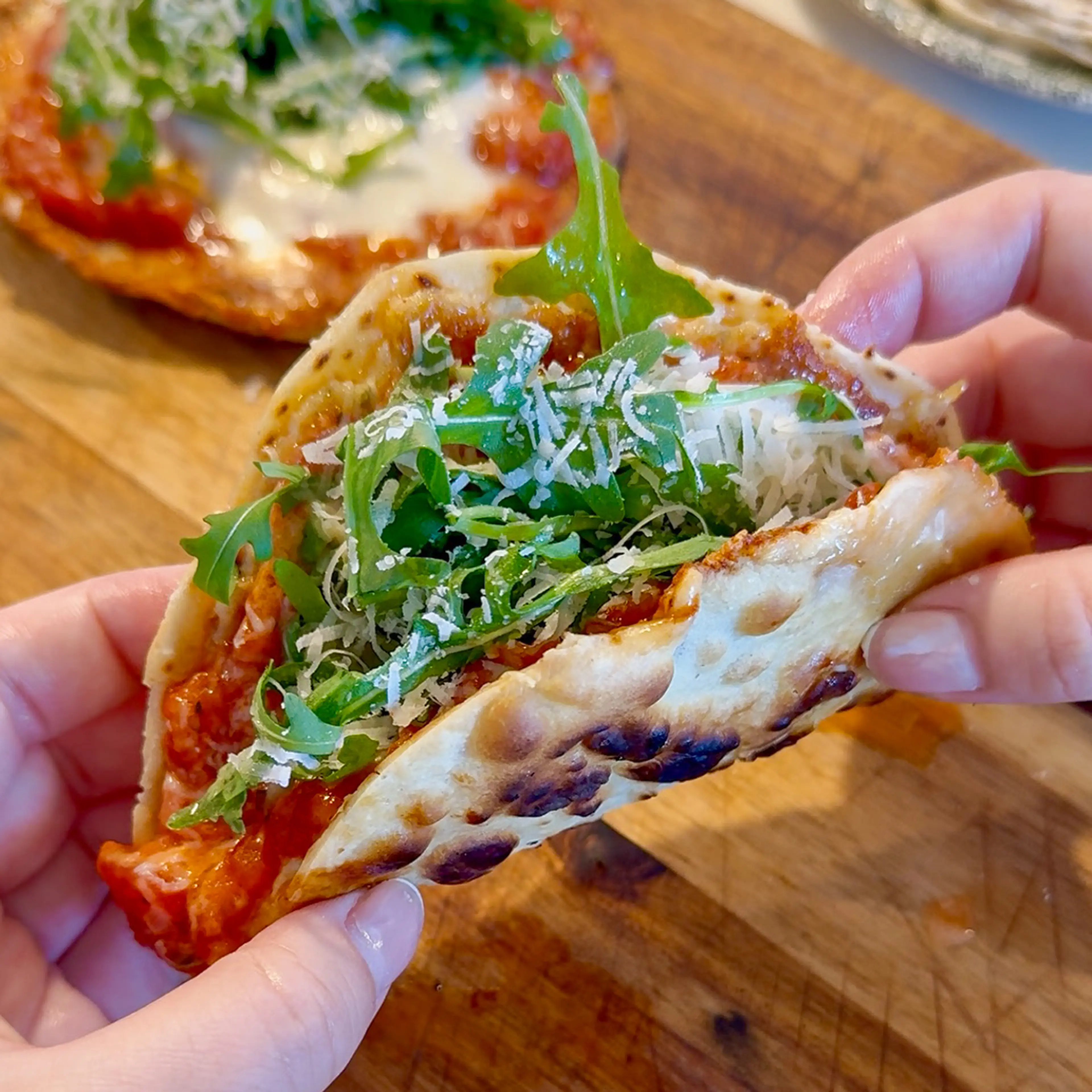Chicken Parm Smashed Tacos Recipe