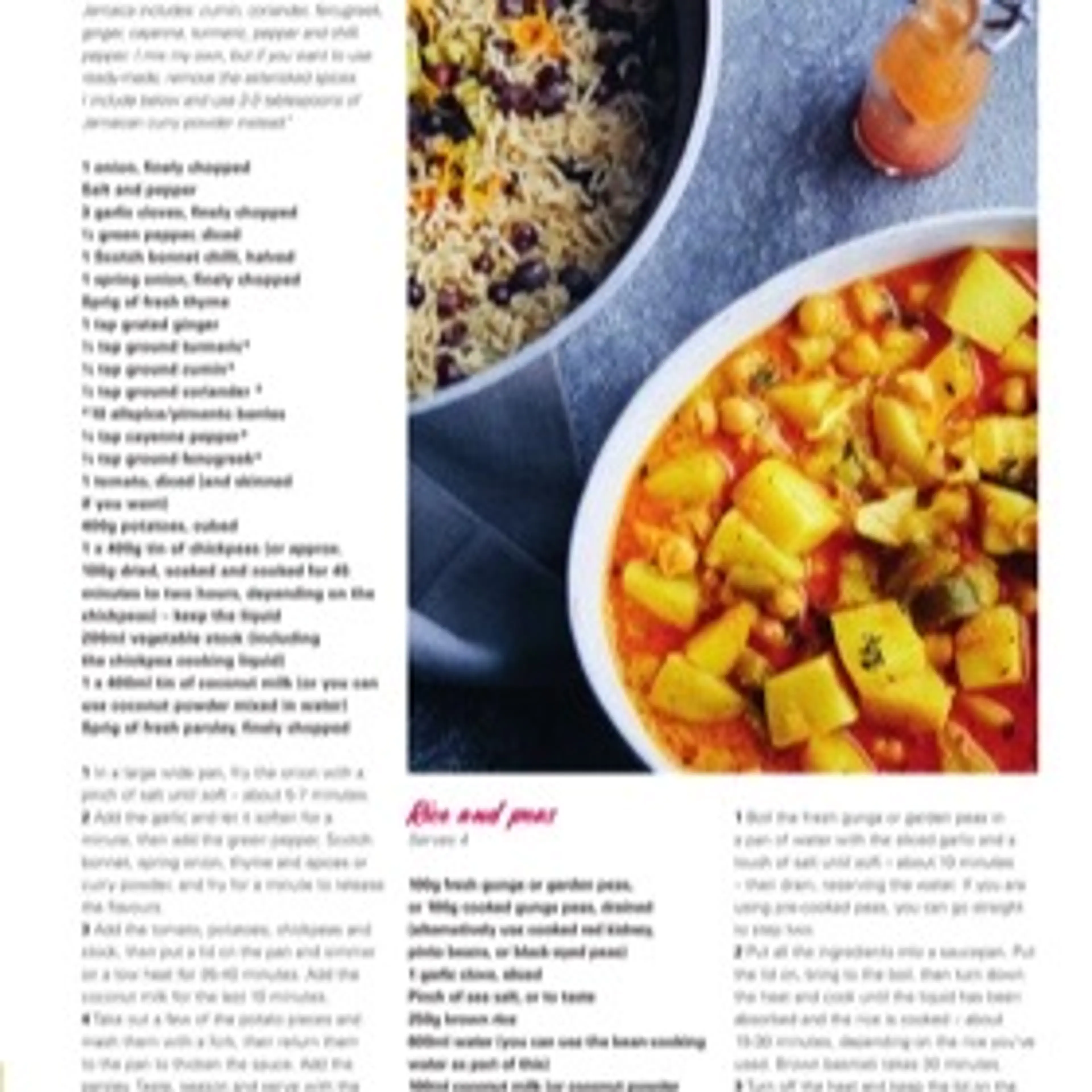Rice and peas