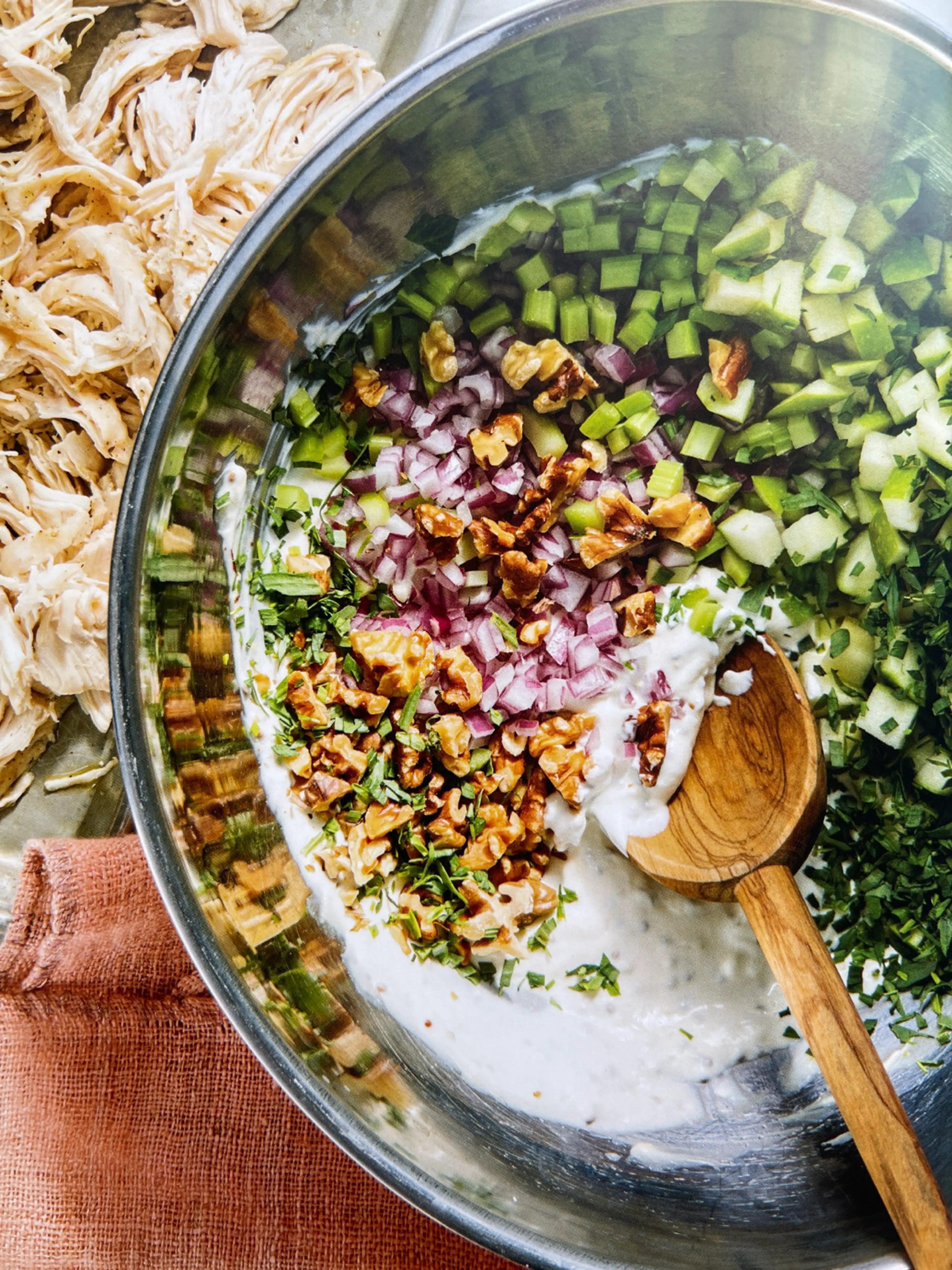 CHICKEN SALAD WITH WALNUTS. APPLE AND TARRAGON MAKES 8 TO 10