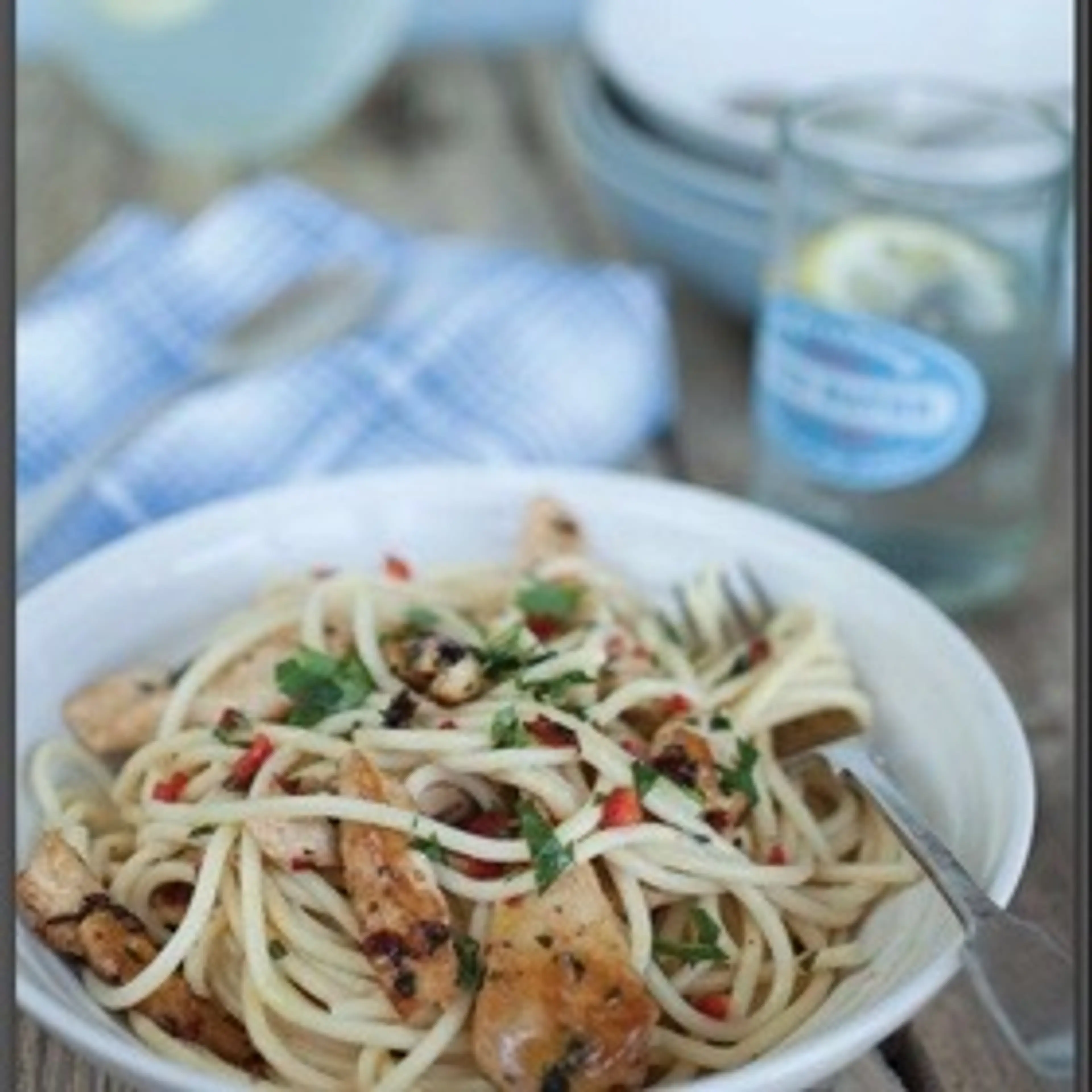 Lemony chicken and chilli pasta