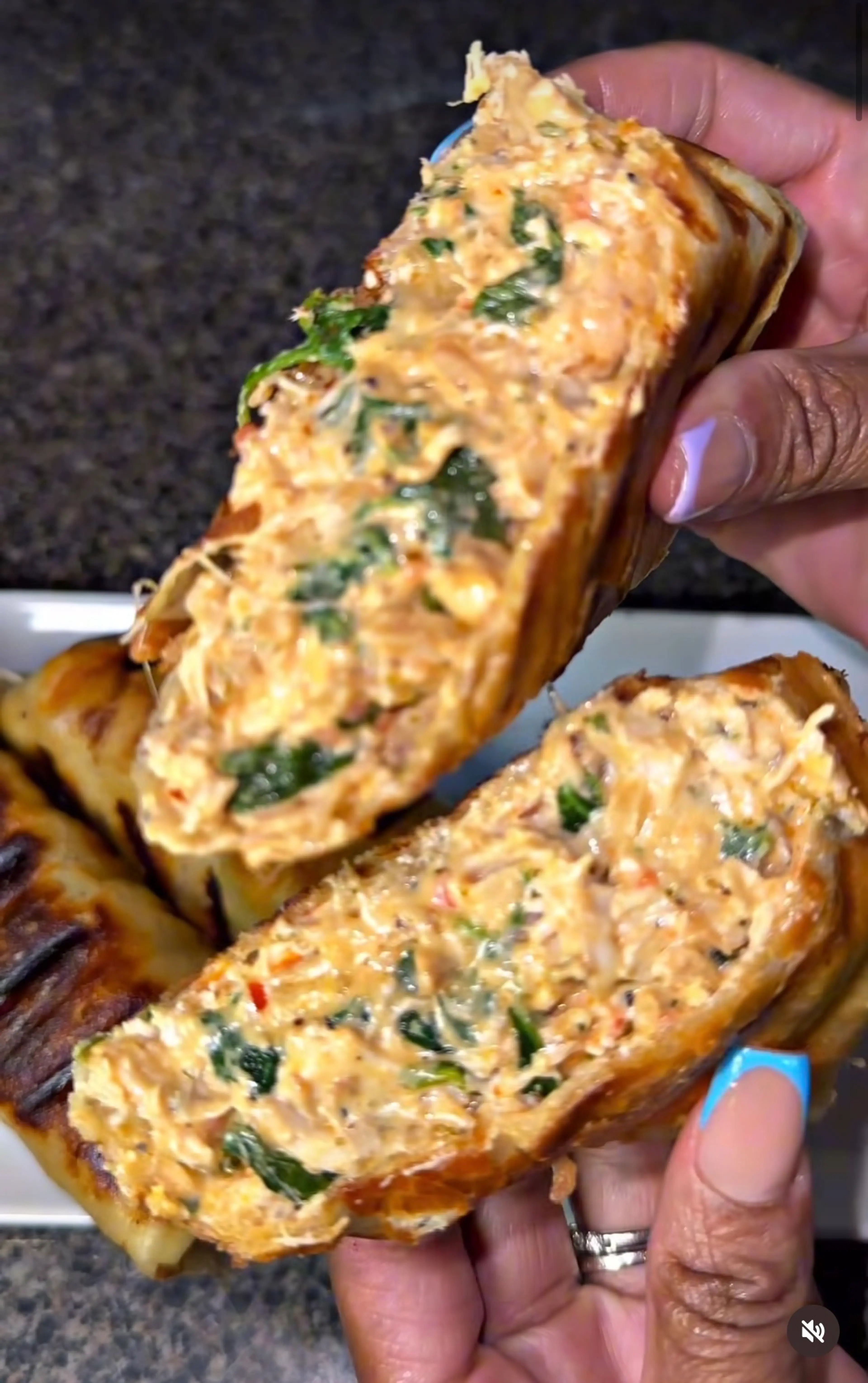 Creamy Chicken And Spinach Wrap