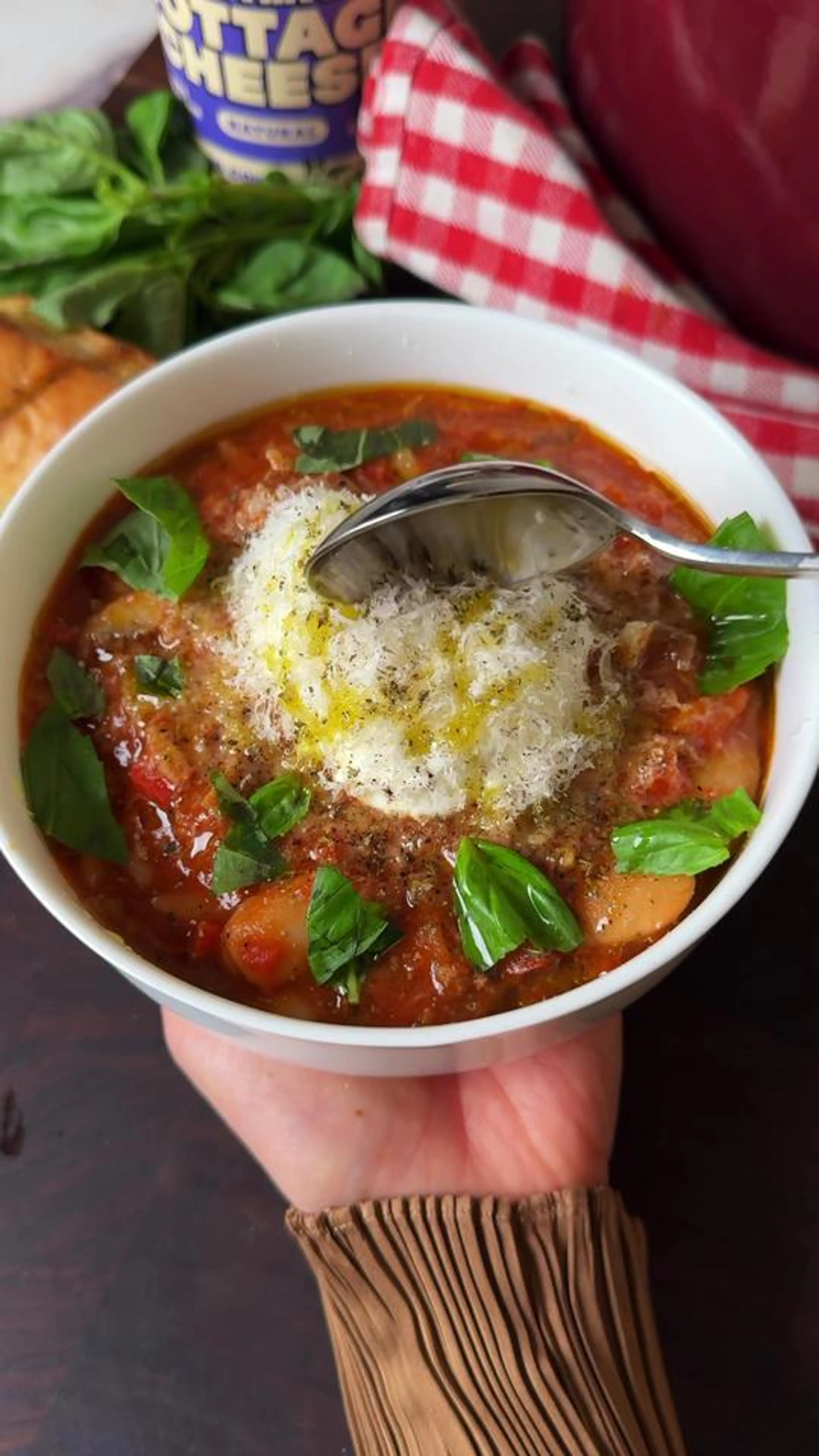 Butter Bean Lasagne Soup