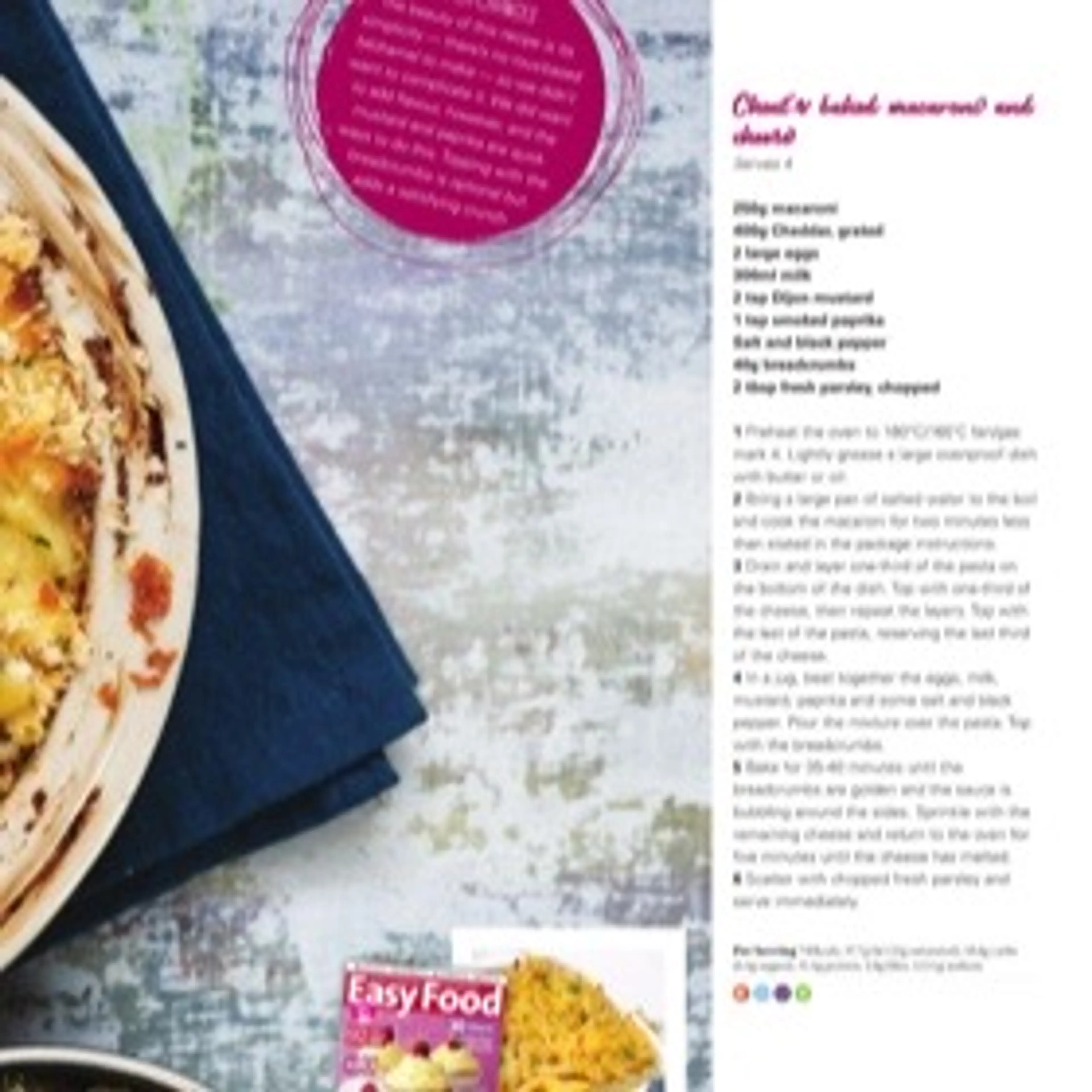 Cheats baked macaroni and Cheese