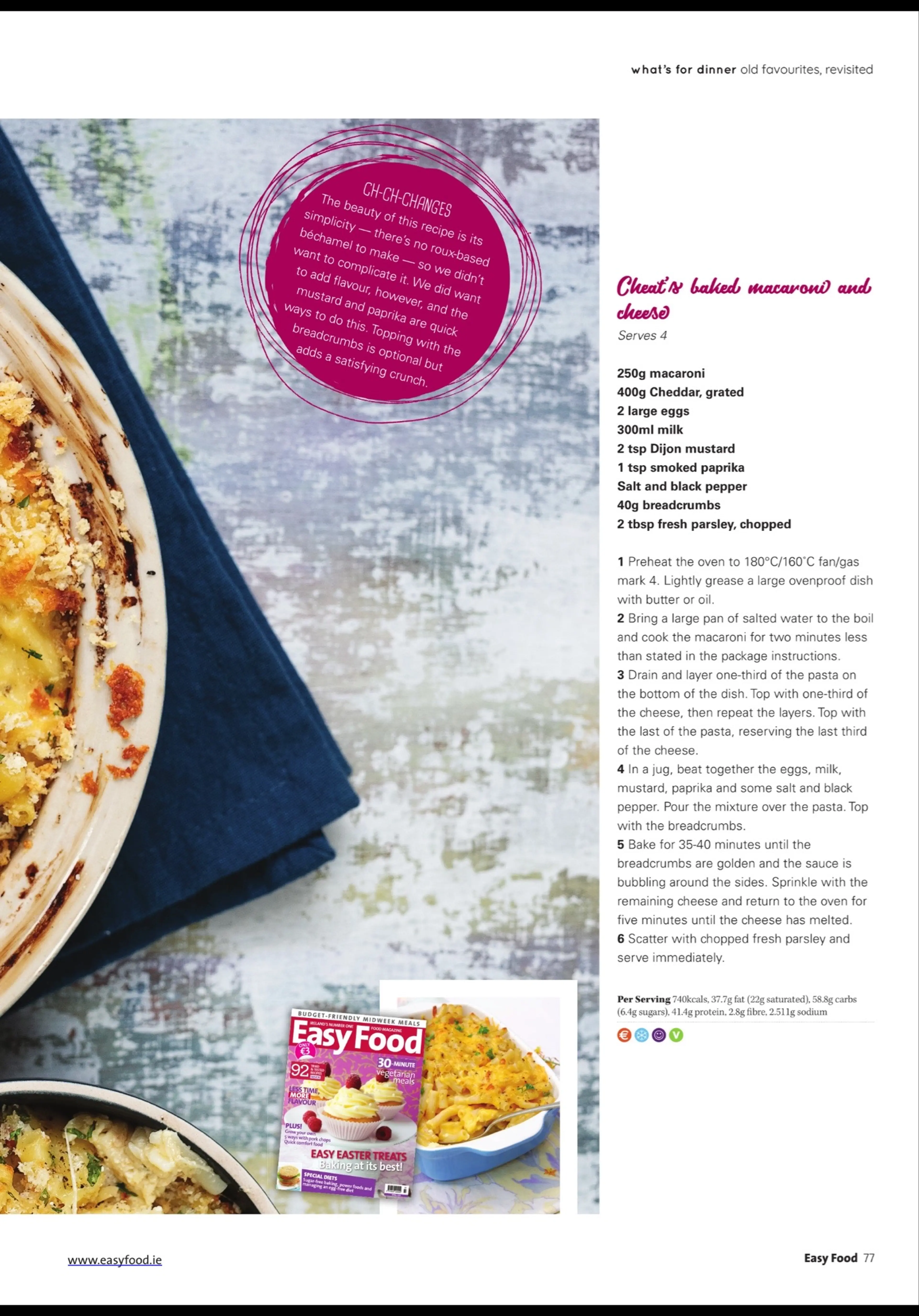 Cheats baked macaroni and Cheese