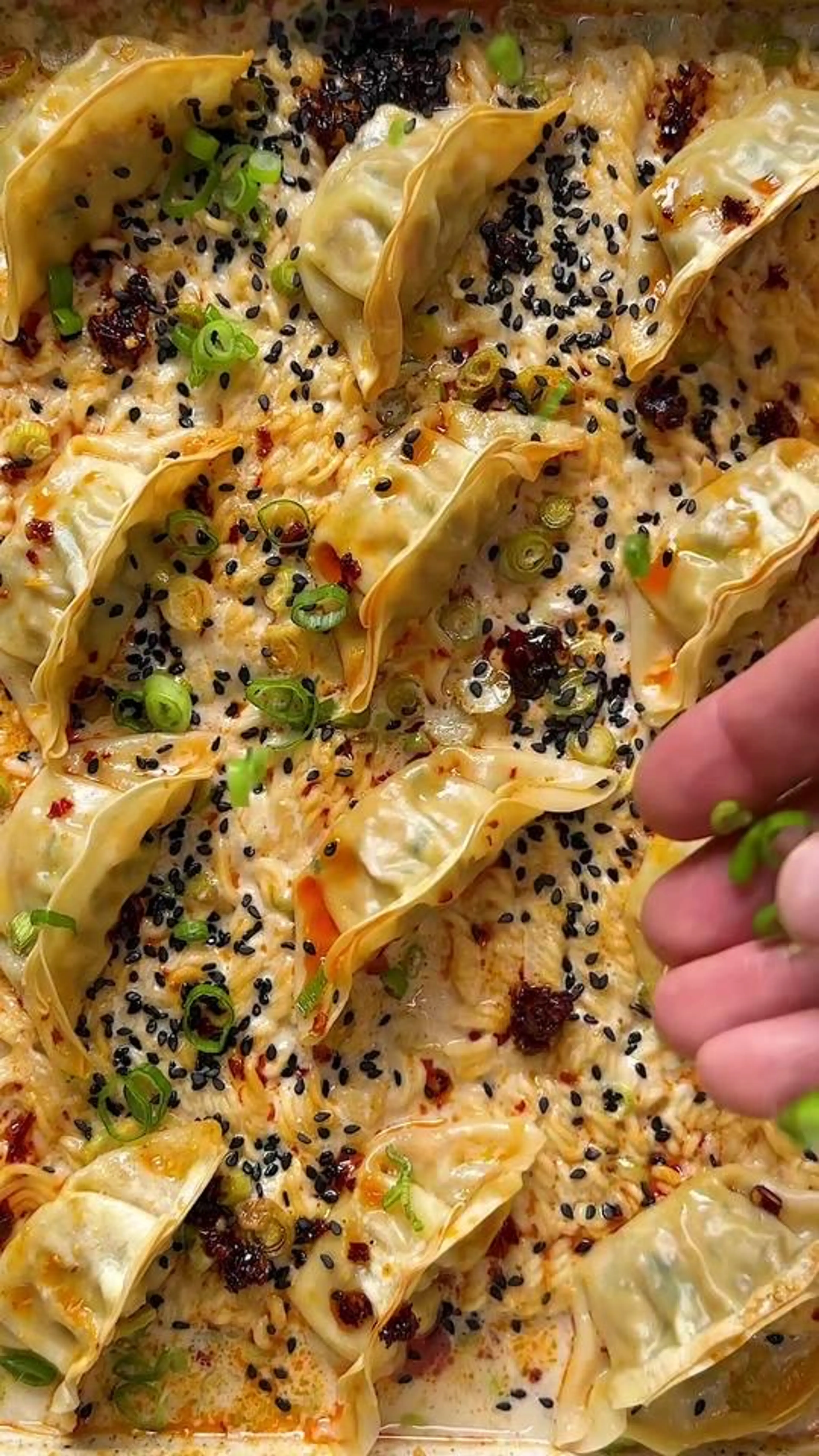Coconut Ramen Dumpling Bake