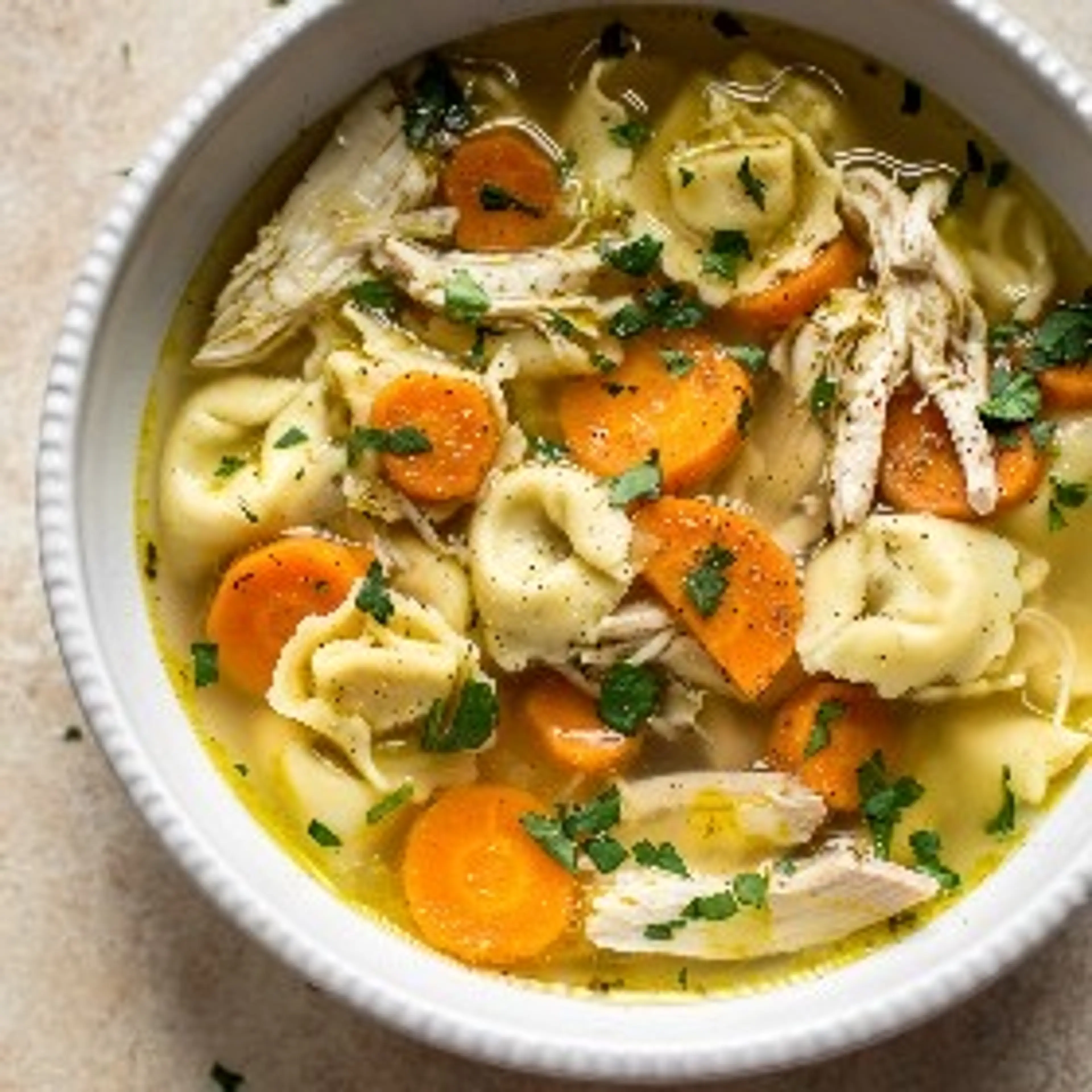 Easy Chicken Tortellini Soup