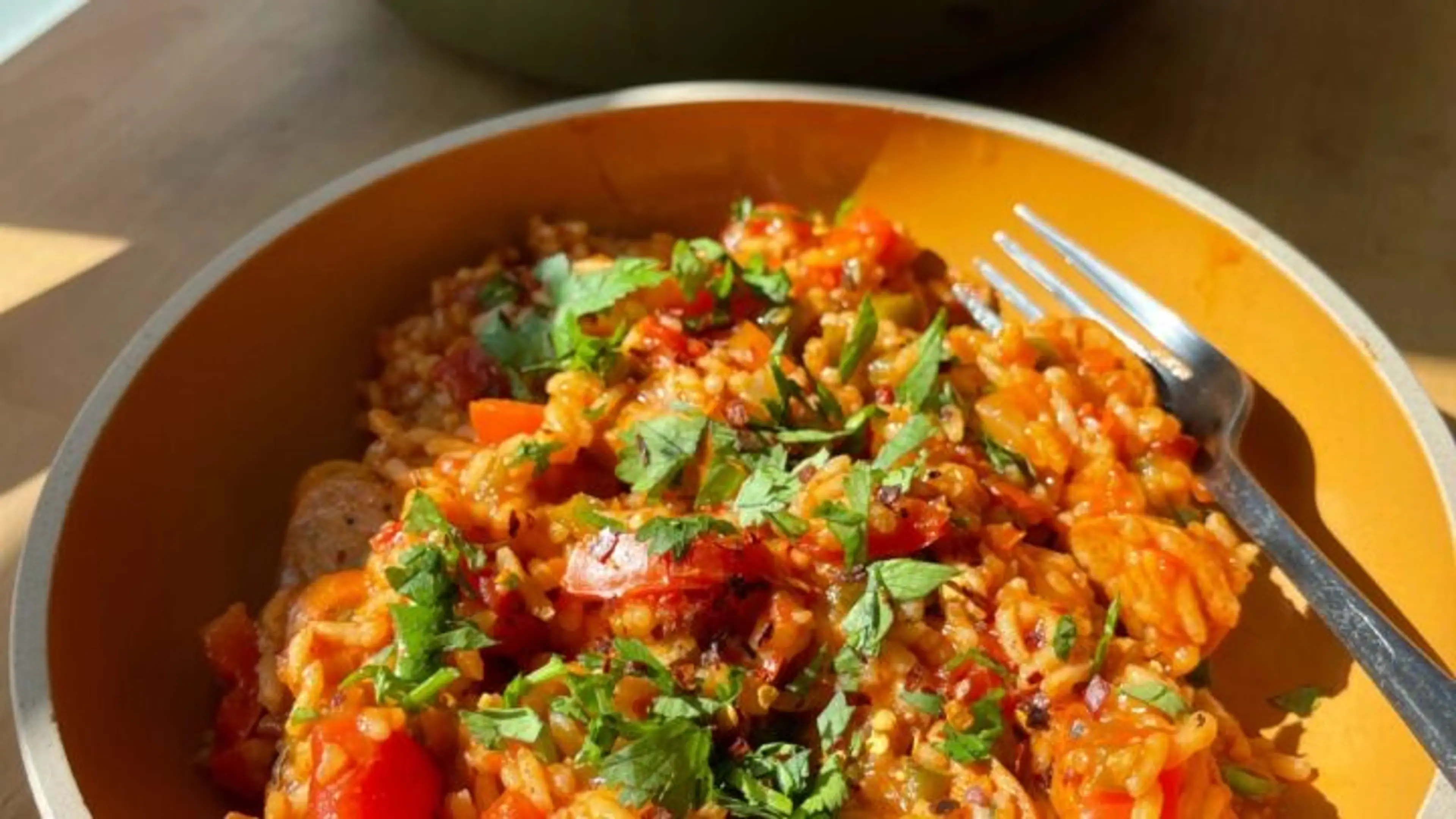 One Pan Cajun Chicken Sausage and Rice