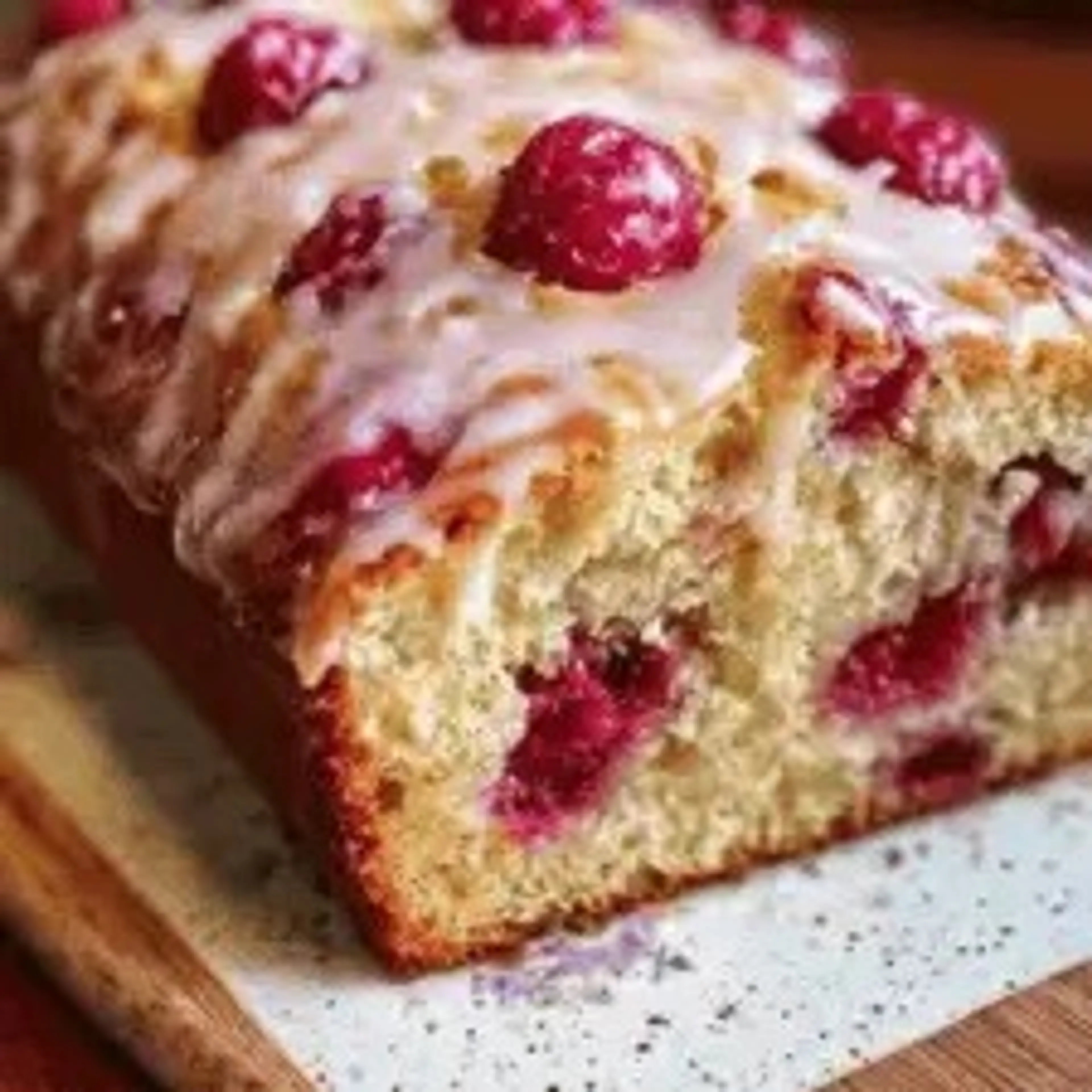 Lemon Raspberry Zucchini Bread with Lemon Glaze