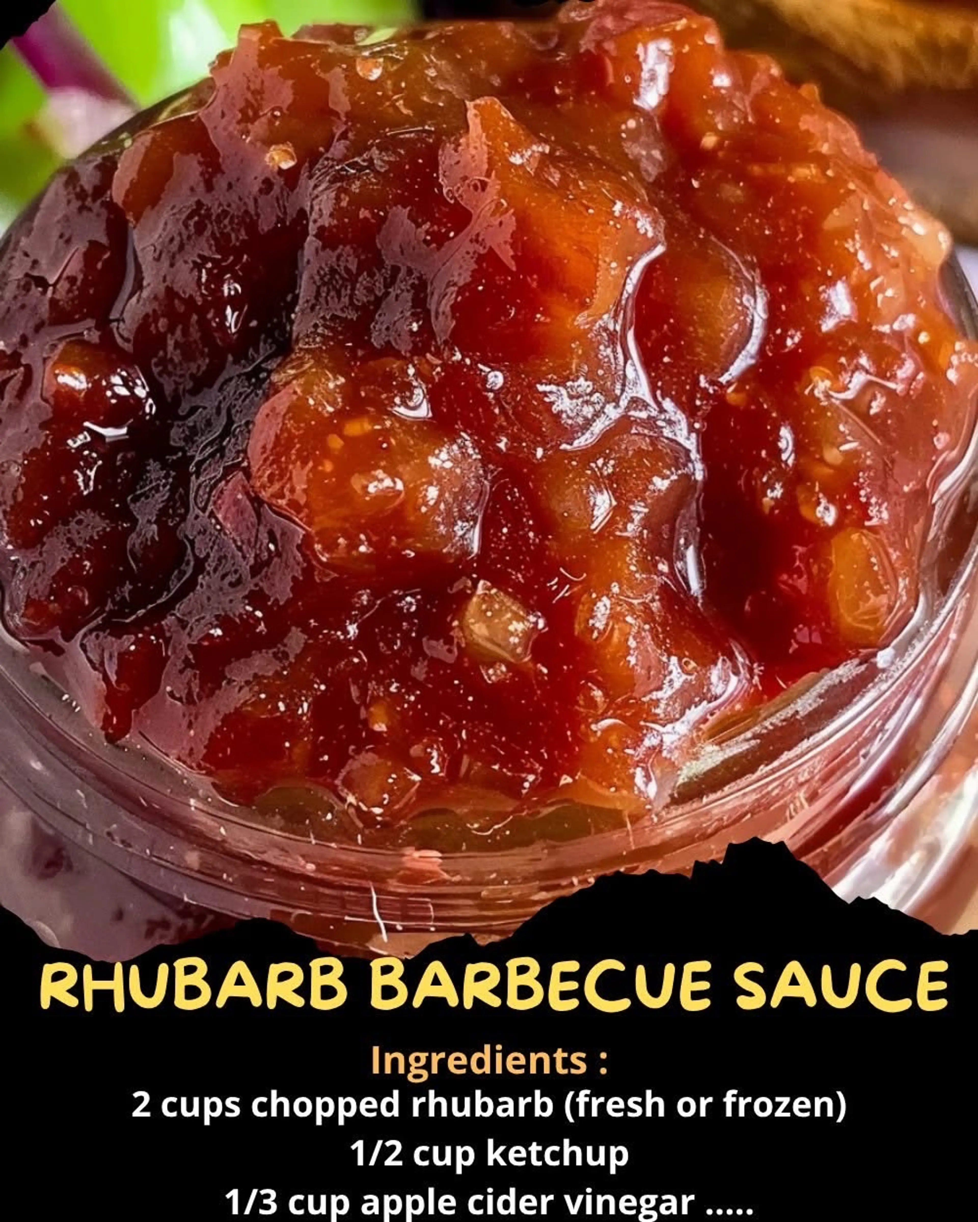Rhubarb Barbecue sauce