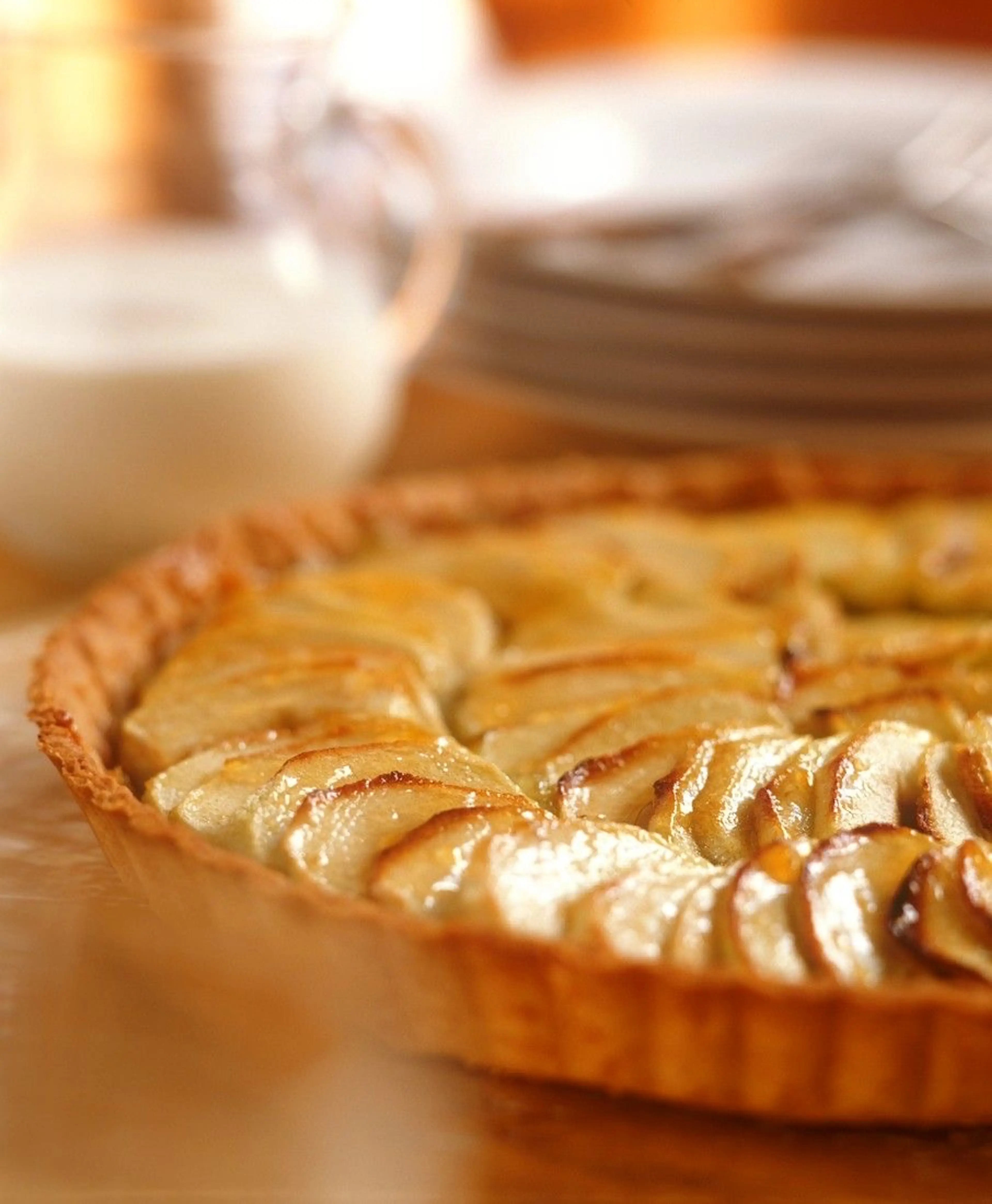 Apfeltarte mit Aprikosenglasur