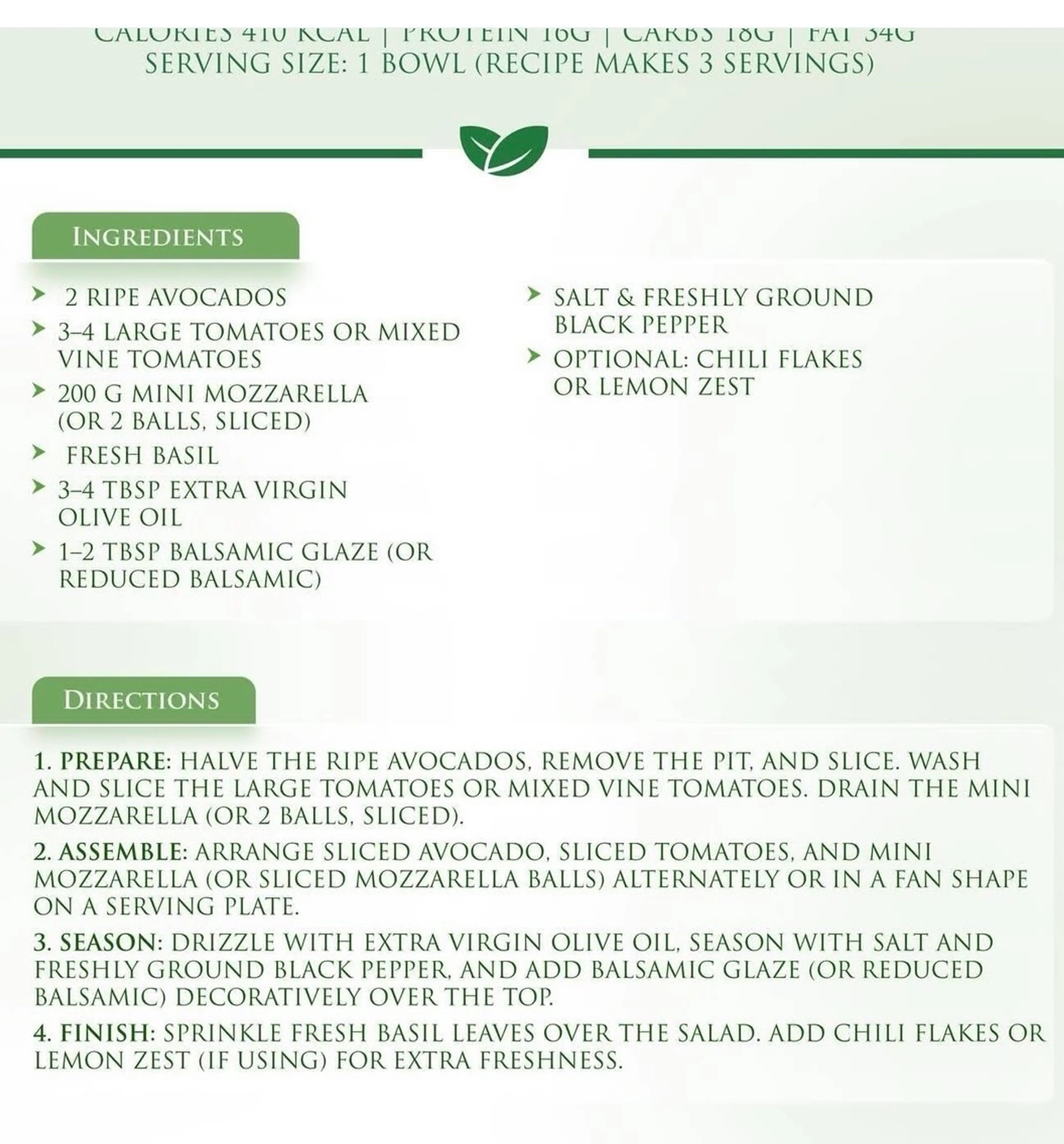 Avocado Tomato Mozzarella Salad