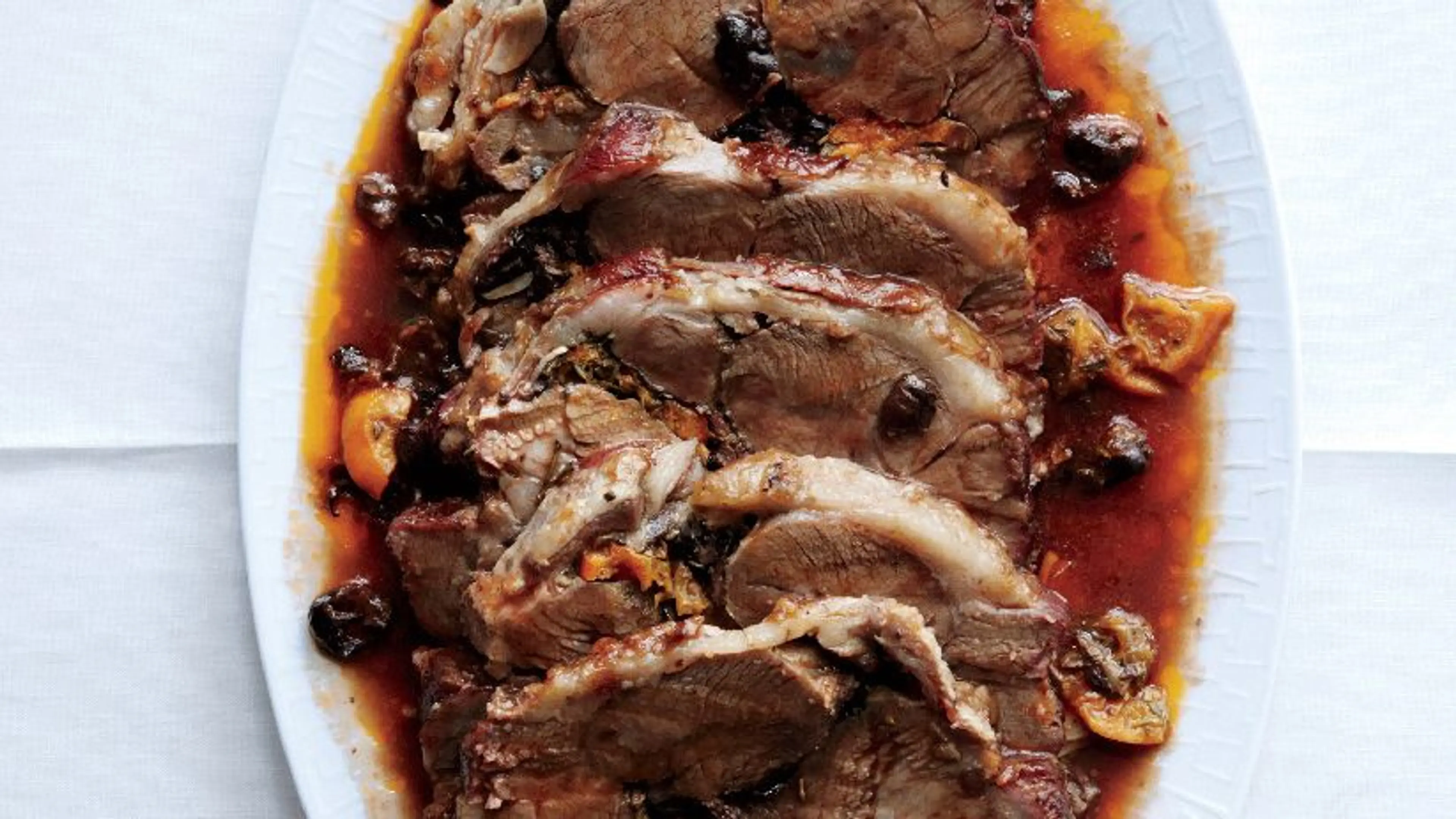 Lamb Pot Roast with Oranges and Olives