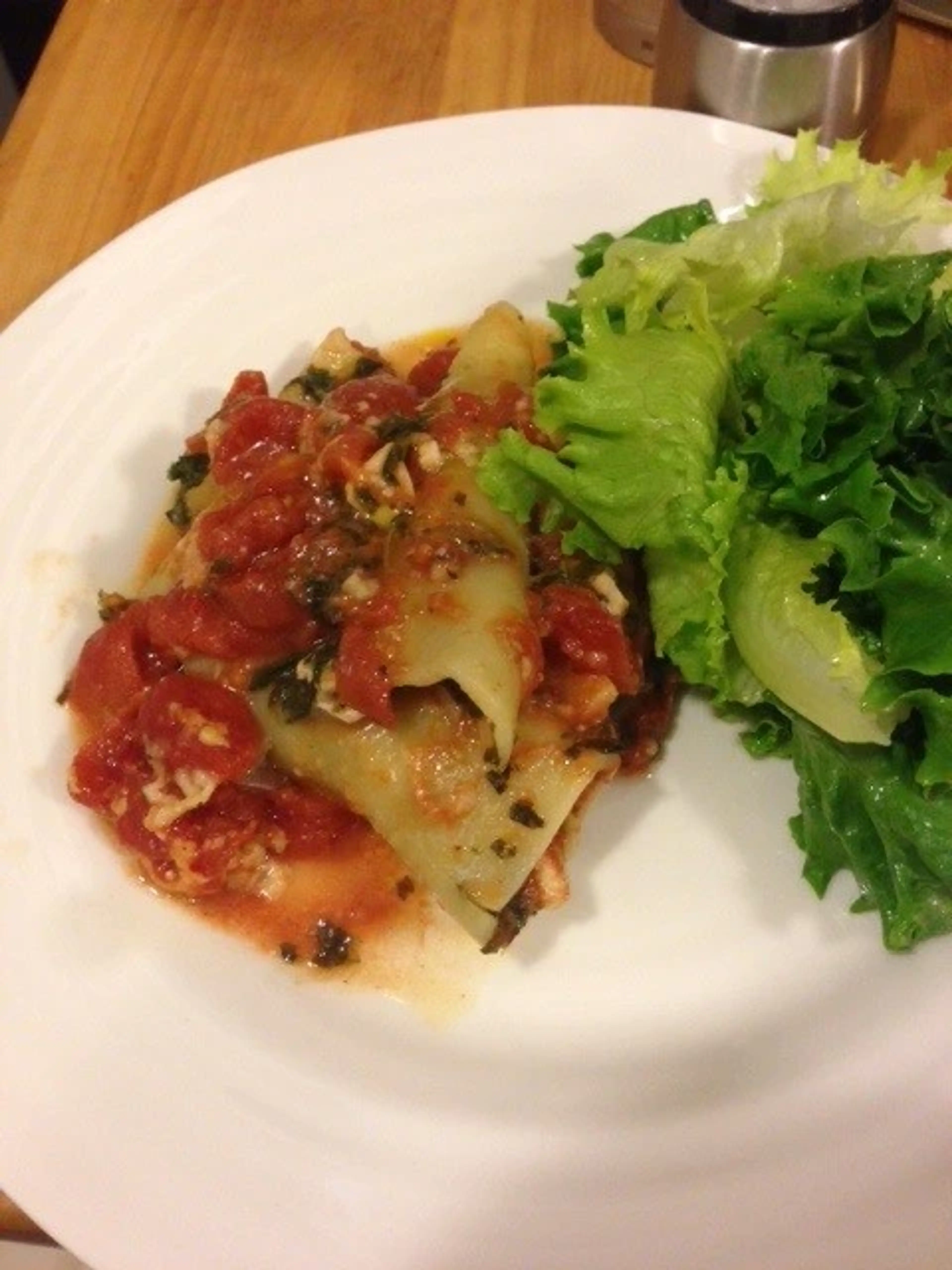 Chicken and Spinach Cannelloni