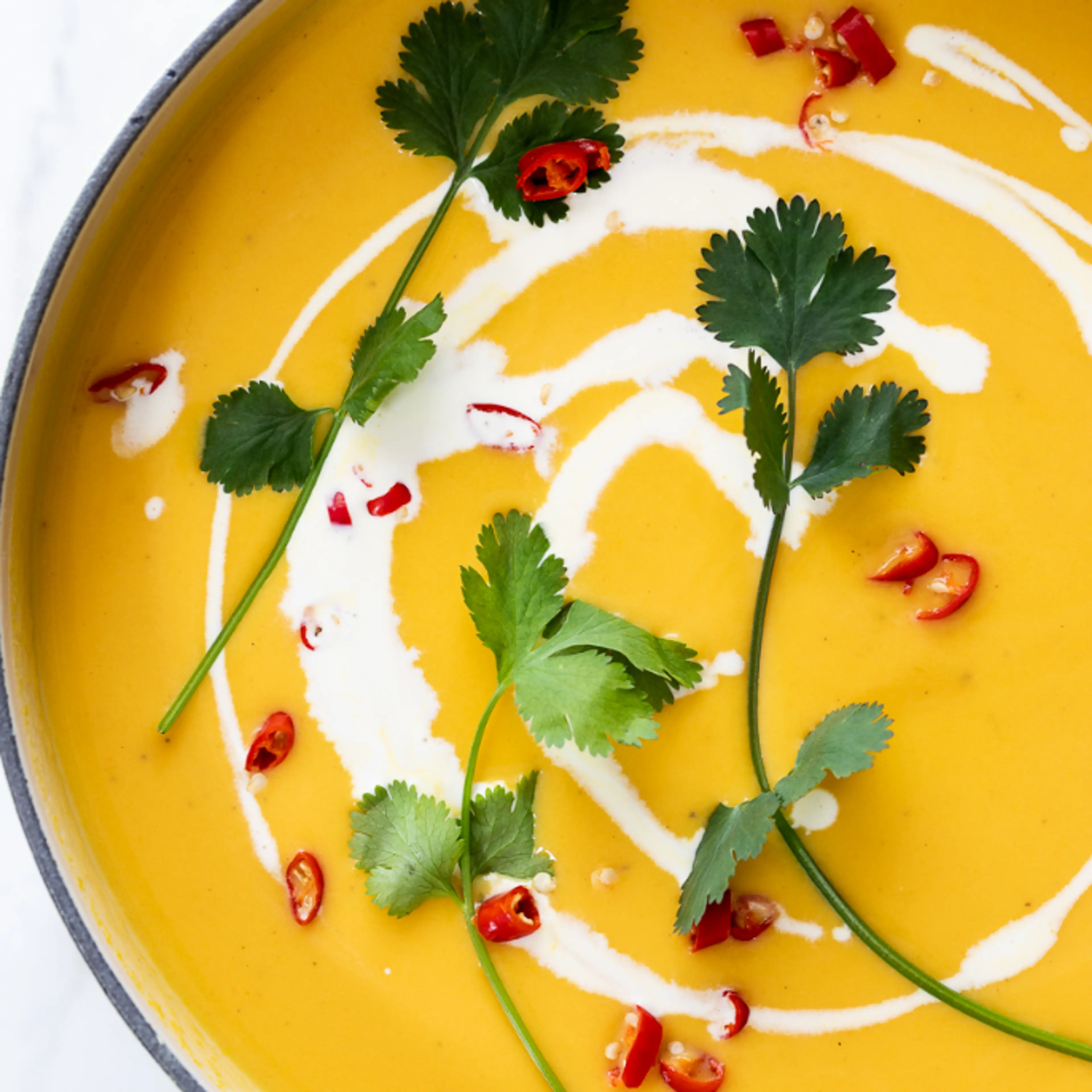 Creamy spiced carrot soup
