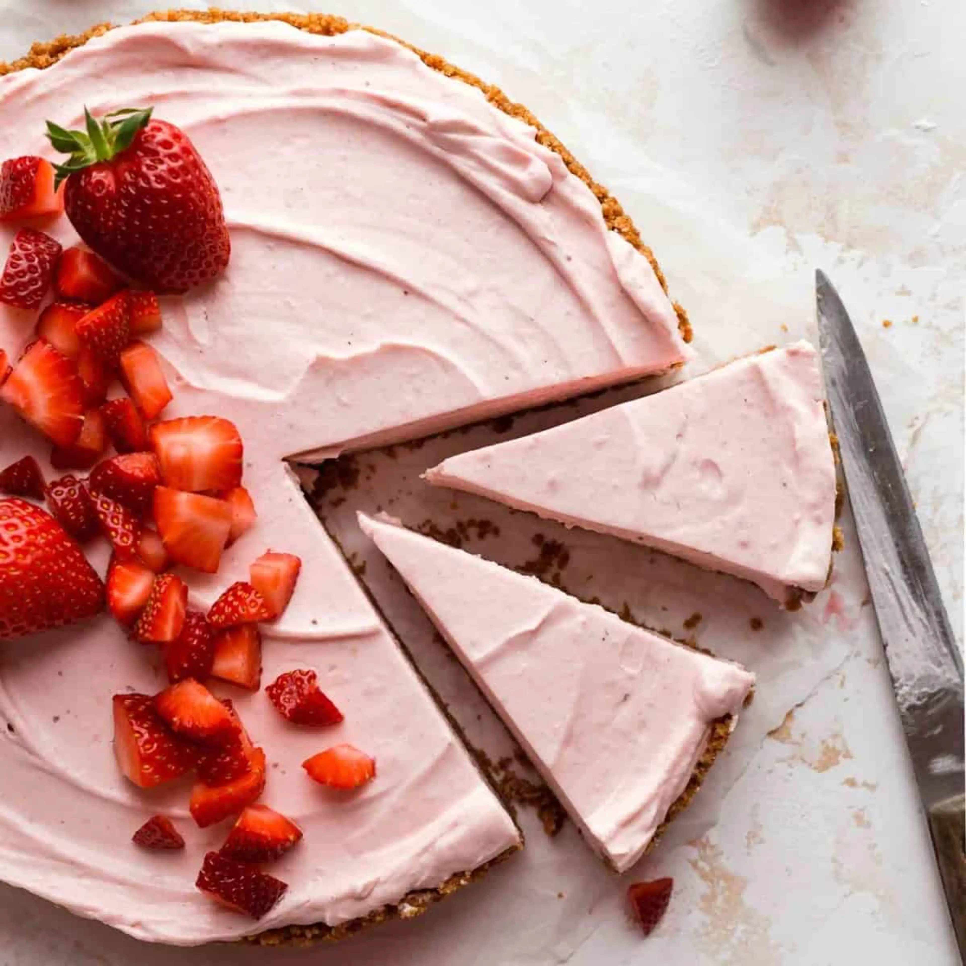 No-Bake Strawberry Cheesecake