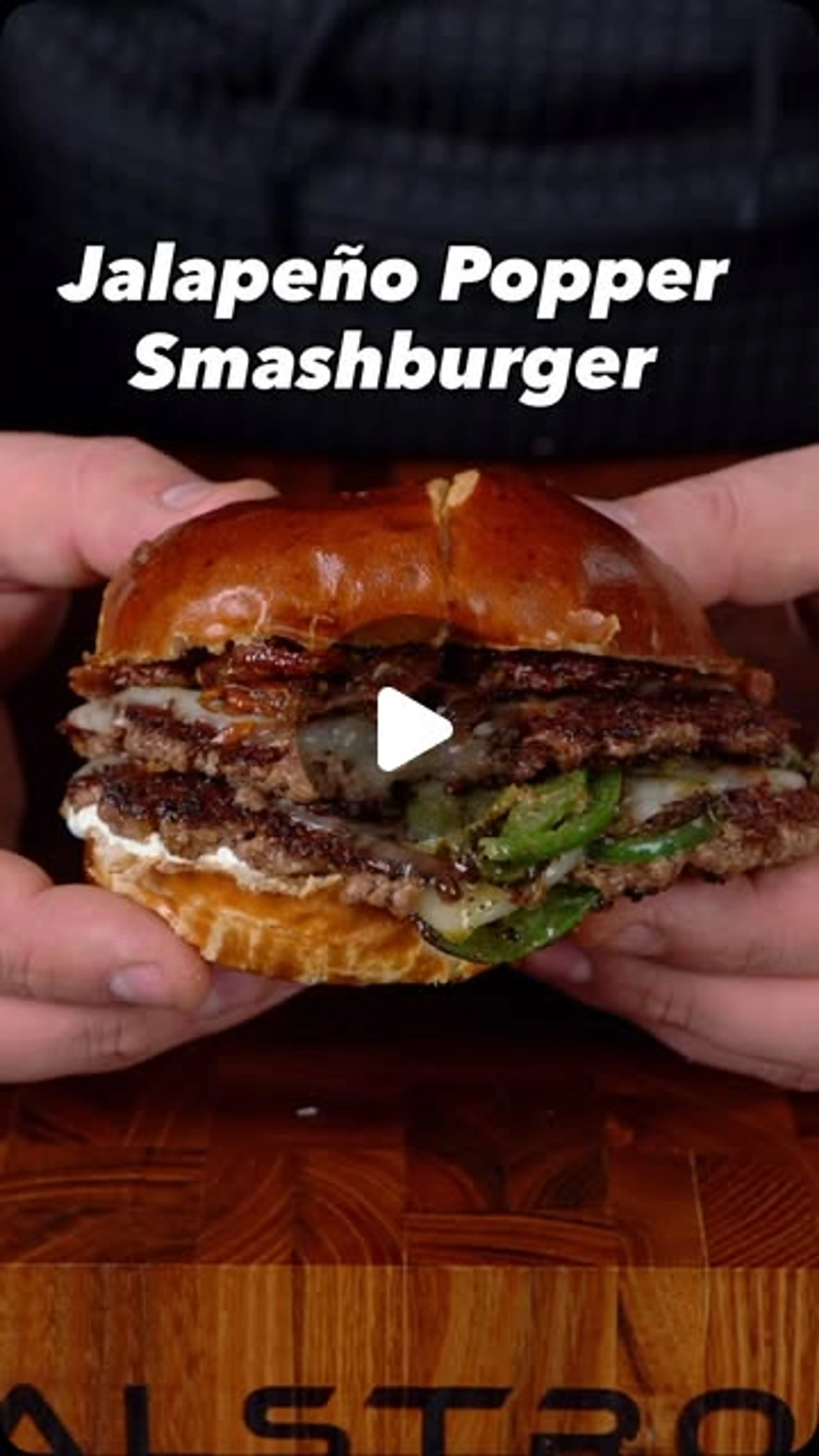 Viral Jalapeño Popper Smashburger with Raspberry Bacon Jam
