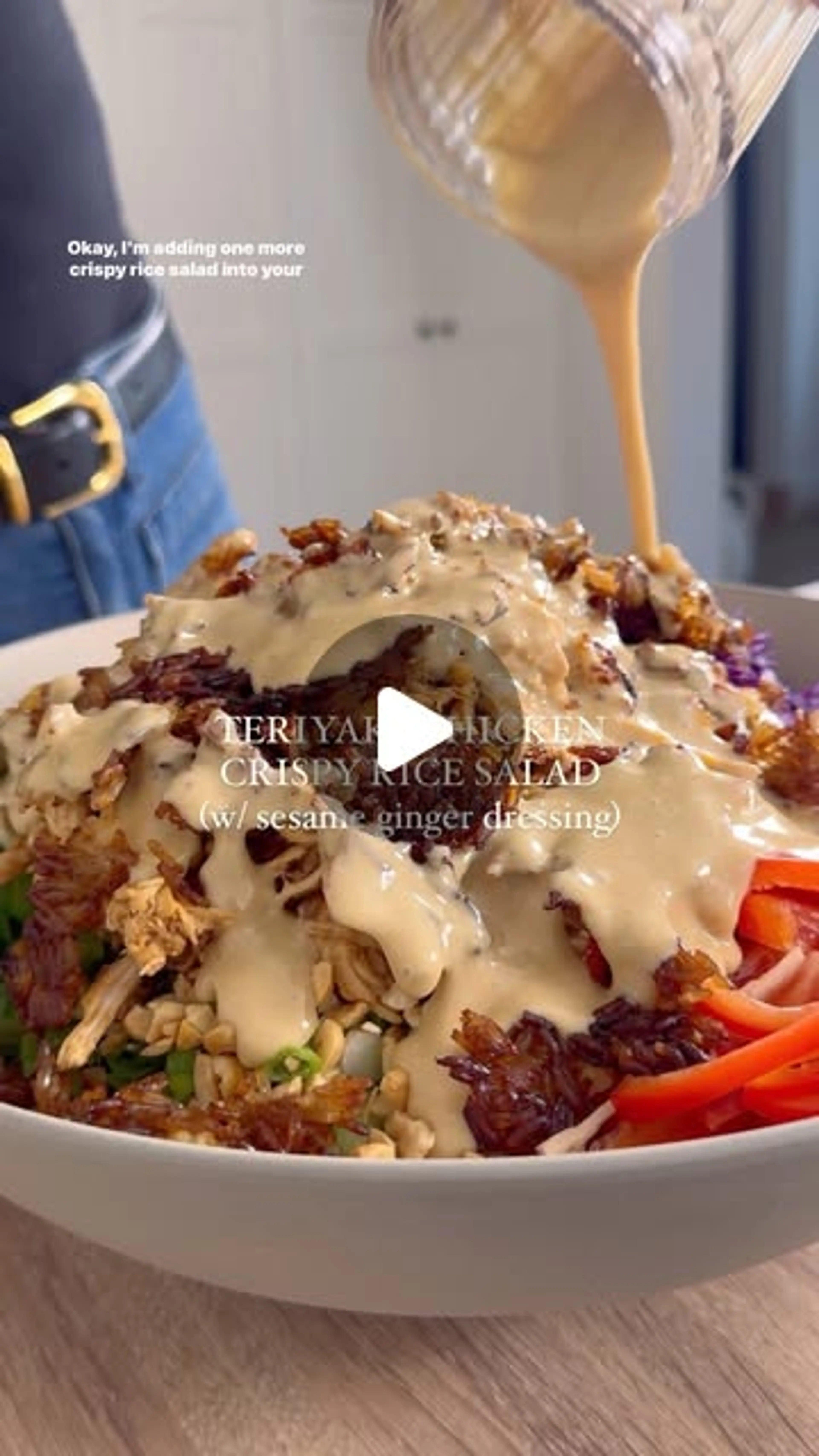 Crispy Rice Teriyaki Salad